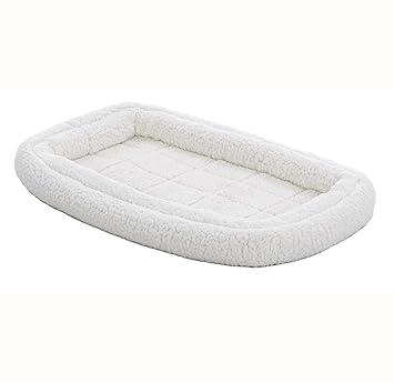 Double Bolster Pet Bed | 22-Inch Dog Bed ideal for XS Dog Breeds & fits 22-Inch Long Dog Crates