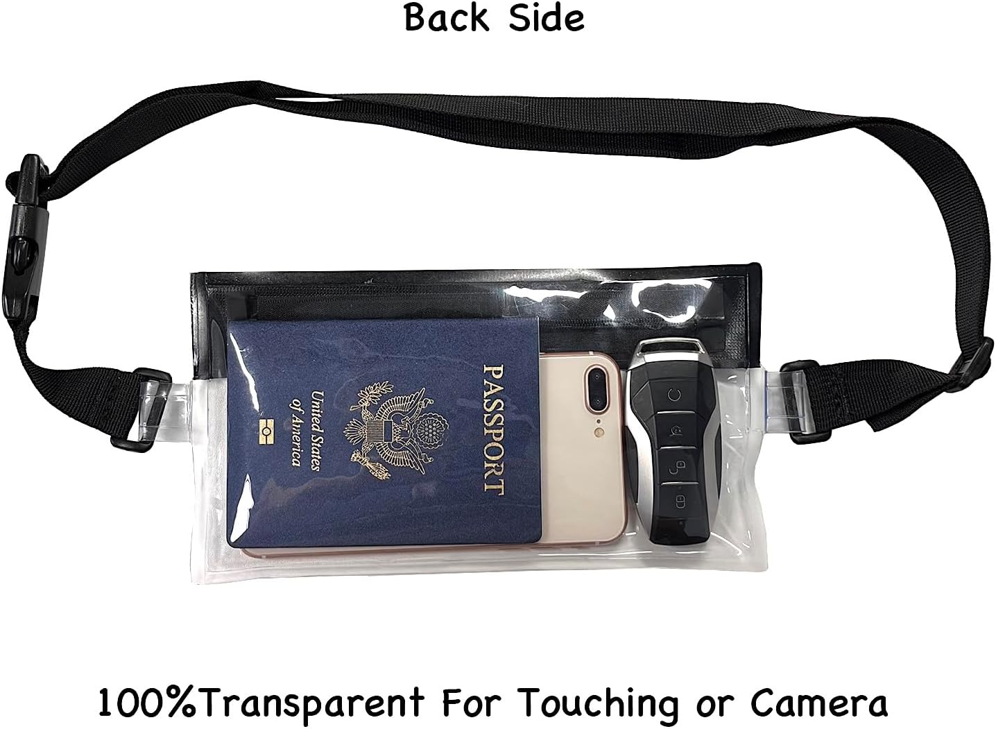 Small Crossbody Bag Travel Fanny Pack Water Resistant Chest Bag Waist Pouch for Biking Running Walking Workout Sports Event (Clear) - Image 5