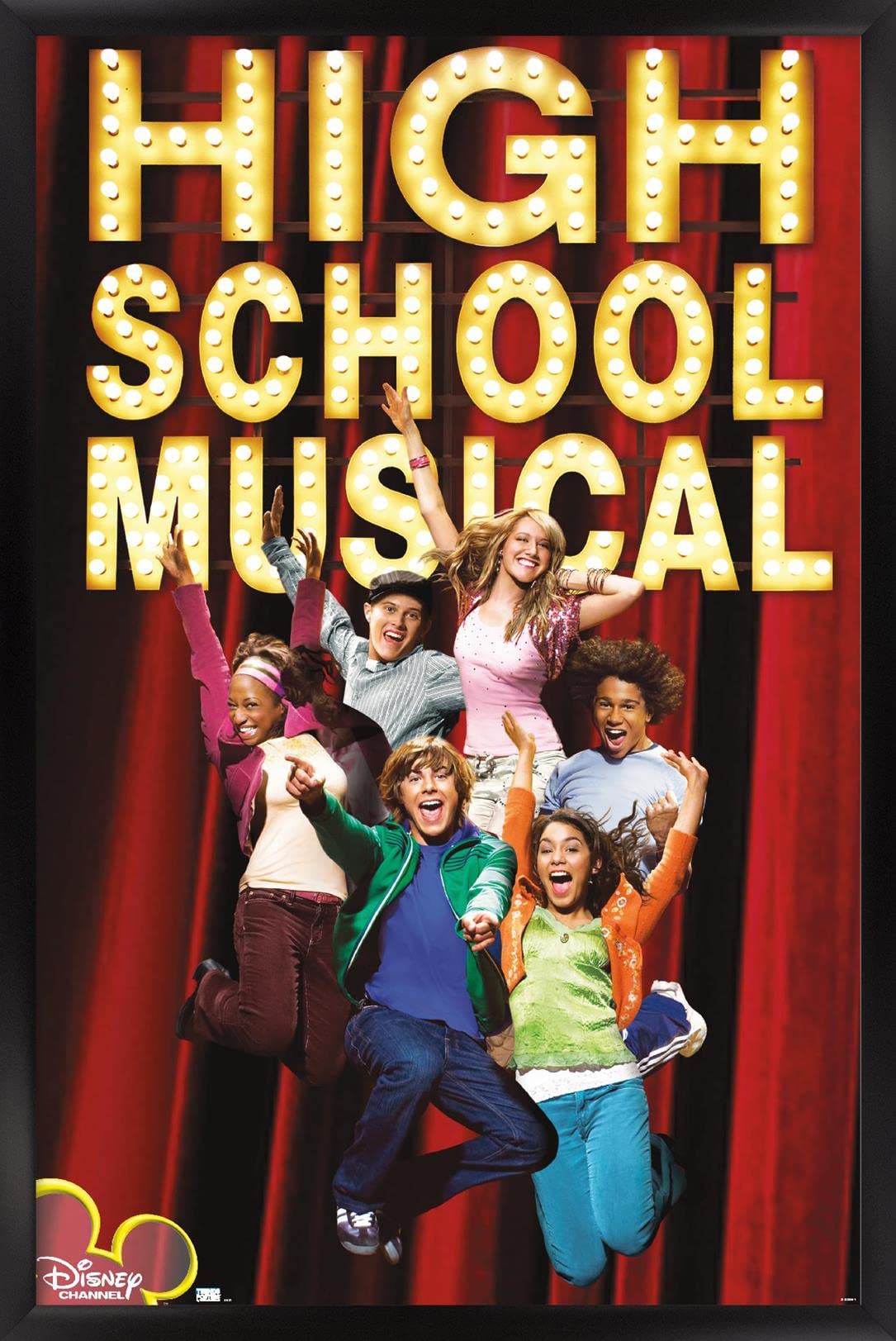 (( one shore is broken ))Trends International High School Musical - Logo Wall Poster, 22.375" x 34", Black Framed Version