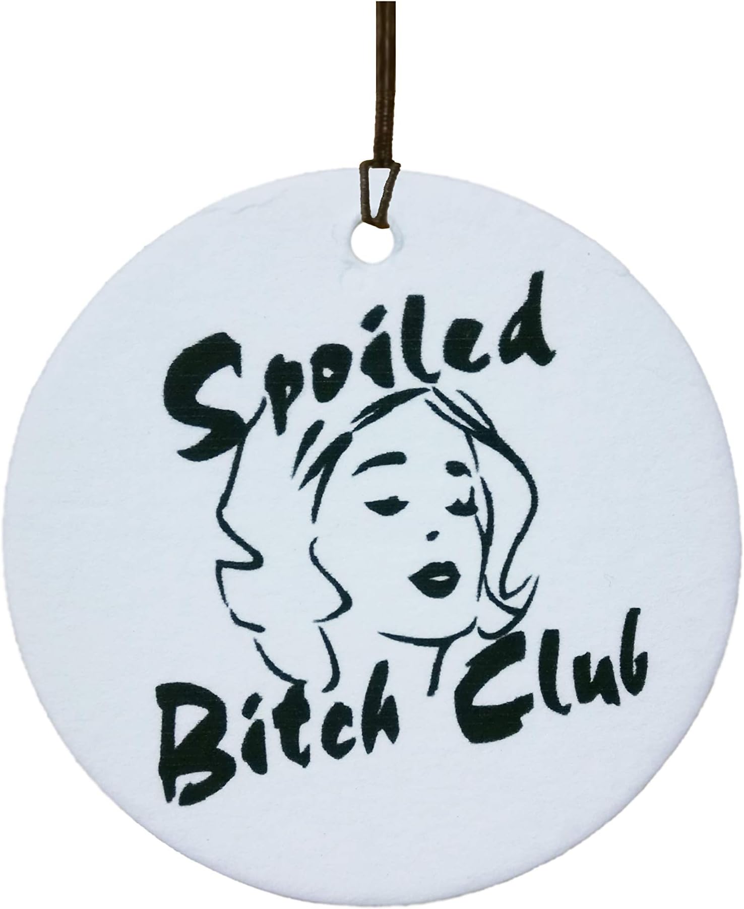 AAFSpoiled Bitch Club Car Air Freshener (Funny/Fun Xmas Christmas Stocking Filler/Secret Santa/Novelty Scented Gift)