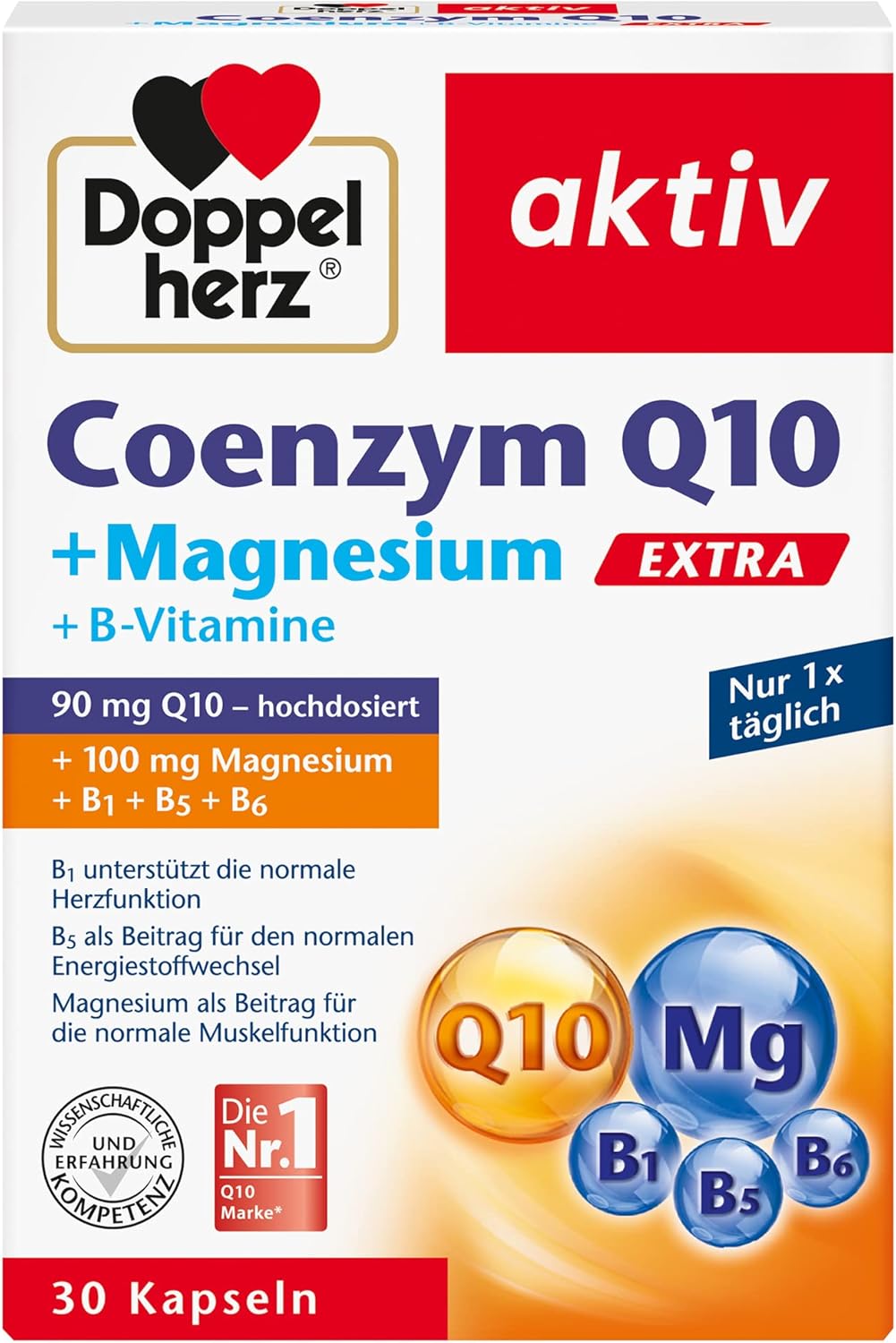 Doppelherz Coenzym Q10 + Magnesium EXTRA Mit Magnesium als Beitrag für die normale Funktion
