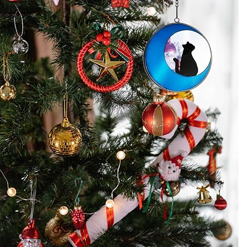 Miniatura 7 de Regalos conmemorativos para gatos por pérdida de mascotas, vitrales fluorescentes para colgar en ventanas, decoración de puente de arco iris de 3.9