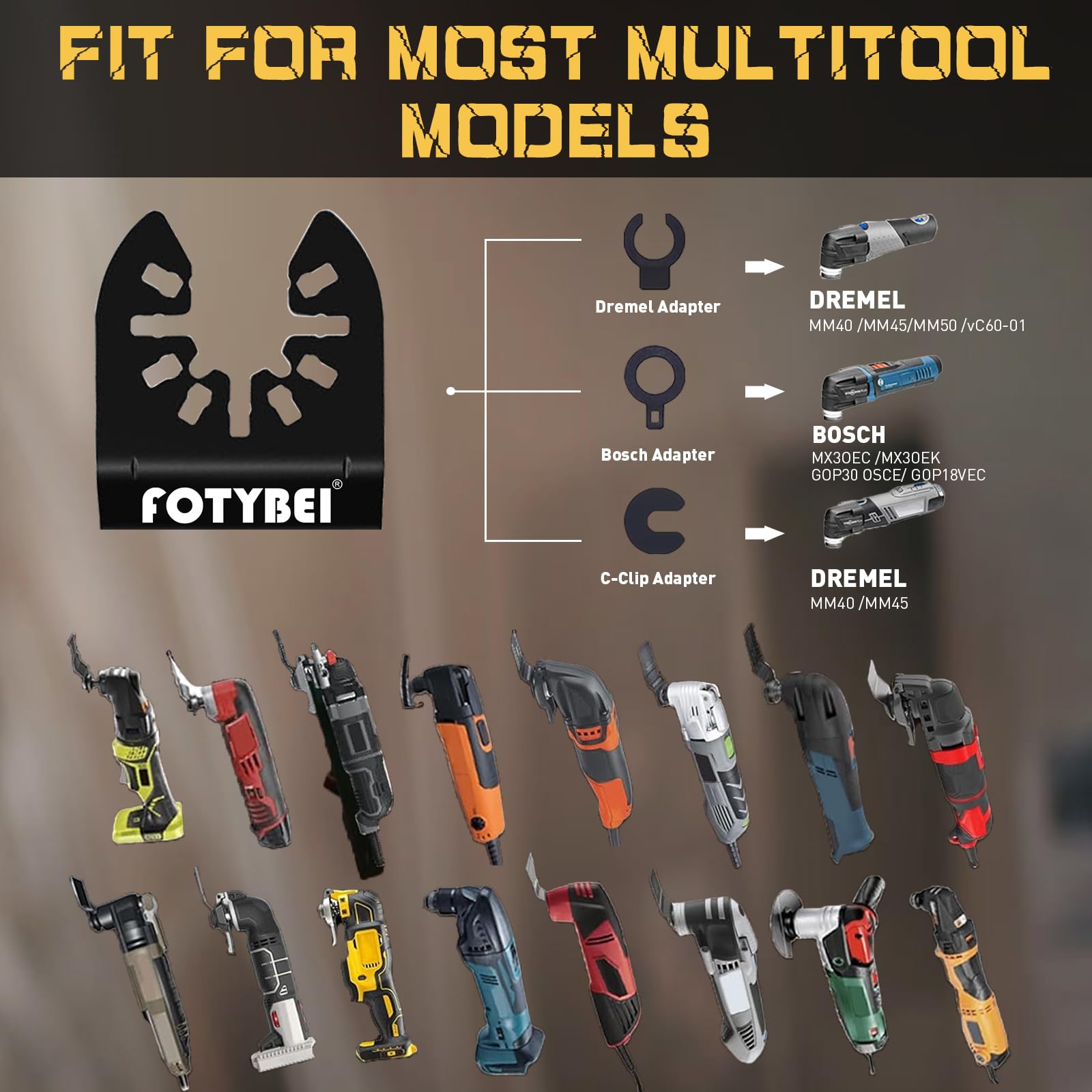 Set di Lame Utensile Multifunzione Oscillante 35 pezzi Legno Plastica Metallo Accessori Utensile Multifunzione Oscillanti Compatibile con Dewalt Makita Ryobi Parkside Black&Decker e altro ancora