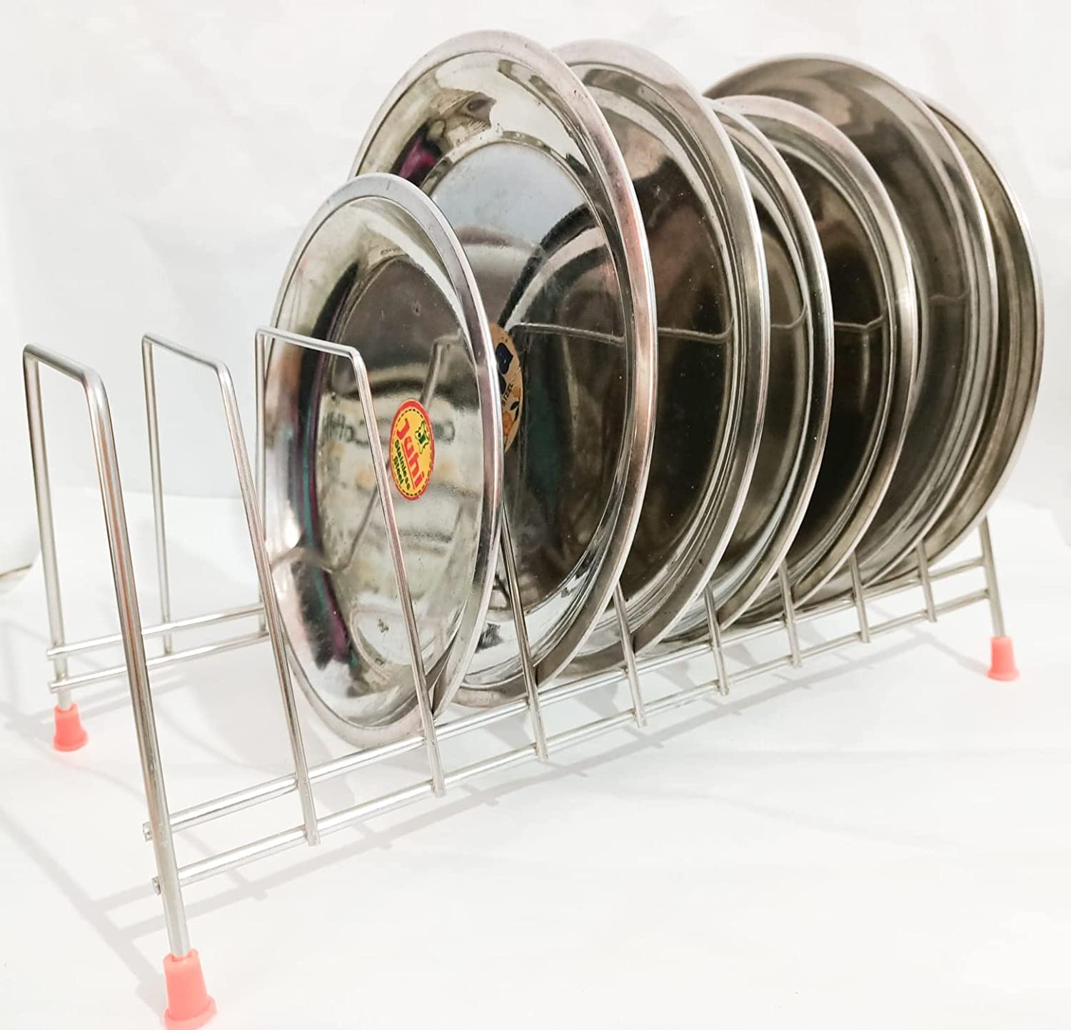 Namani Stainless Steel 9 Section Plate Rack Stand | Thali Rack | Dish Rack | Lid Holder | Utensil Rack | Kitchen Storage | Space Saver | Organizer Stand for Dining Table -Pack of 1 (B0BVG5C3W5) Amazon Price History, Amazon Price Tracker