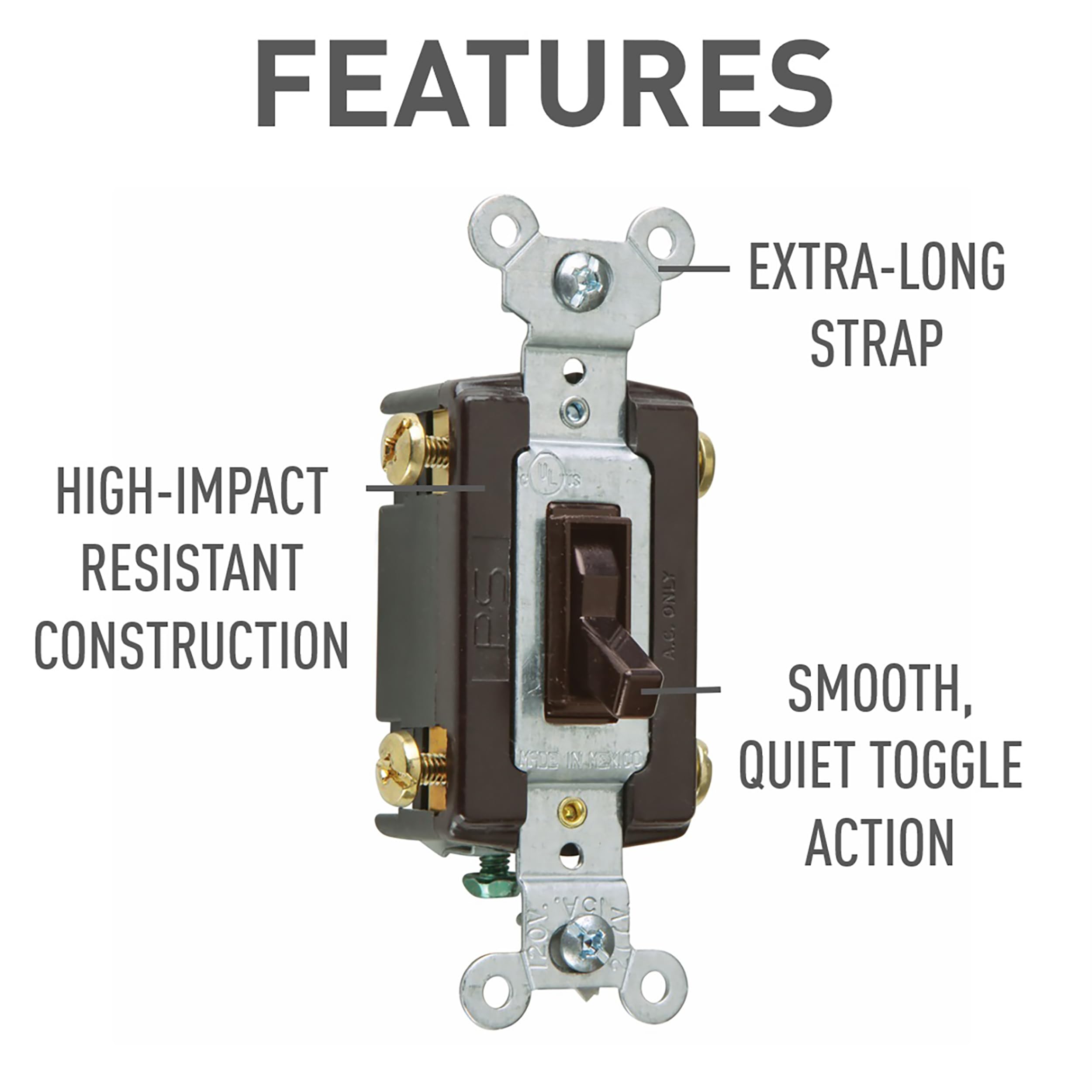 Legrand Pass & Seymour 664BKG Trademaster 15 Amp 4-Way Toggle