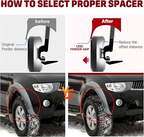 Miniatura 5 de Espaciadores de rueda de 5x4.5 para J-e-e-p TJ XJ YJ ZJ KJ KK, adaptadores y espaciadores de rueda de 1 pulgada 5x114.3 de 3.248 in CB compatibles