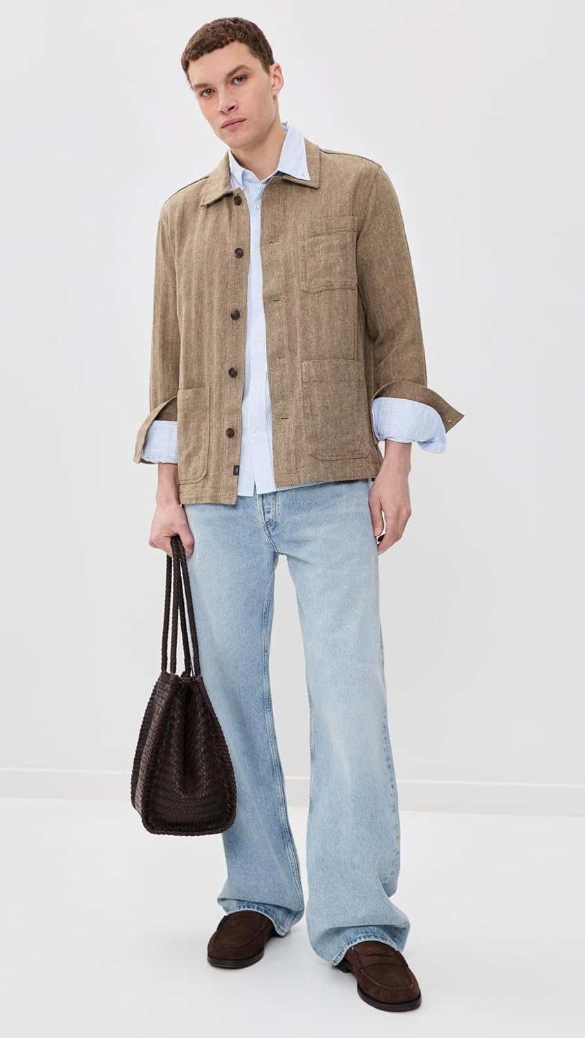Faherty Men's Herringbone Studio Jacket