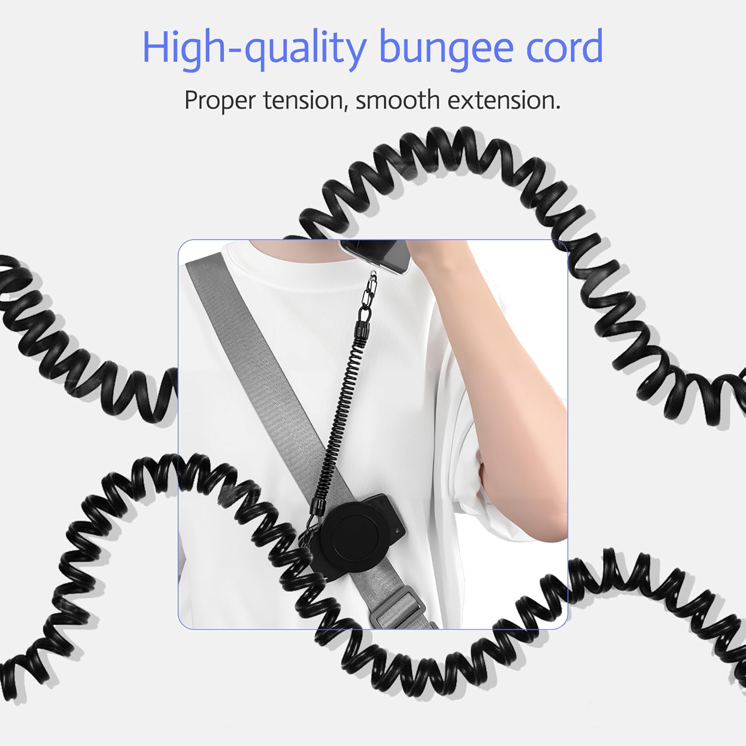 Magnetic Belt Clip Phone Holder with Anti Theft Phone Chain, for Hiking Travel Outdoor Climbing,Cellphone Holder, for All Cell Phone iPhone,Android
