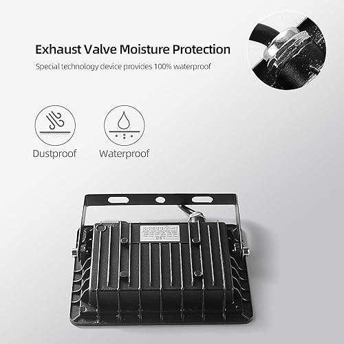 Miniatura 2 de HITOO Reflectores LED de 50 W para exteriores, reflector súper brillante para exteriores, luz de trabajo exterior con enchufe de 5.25 pies, IP66