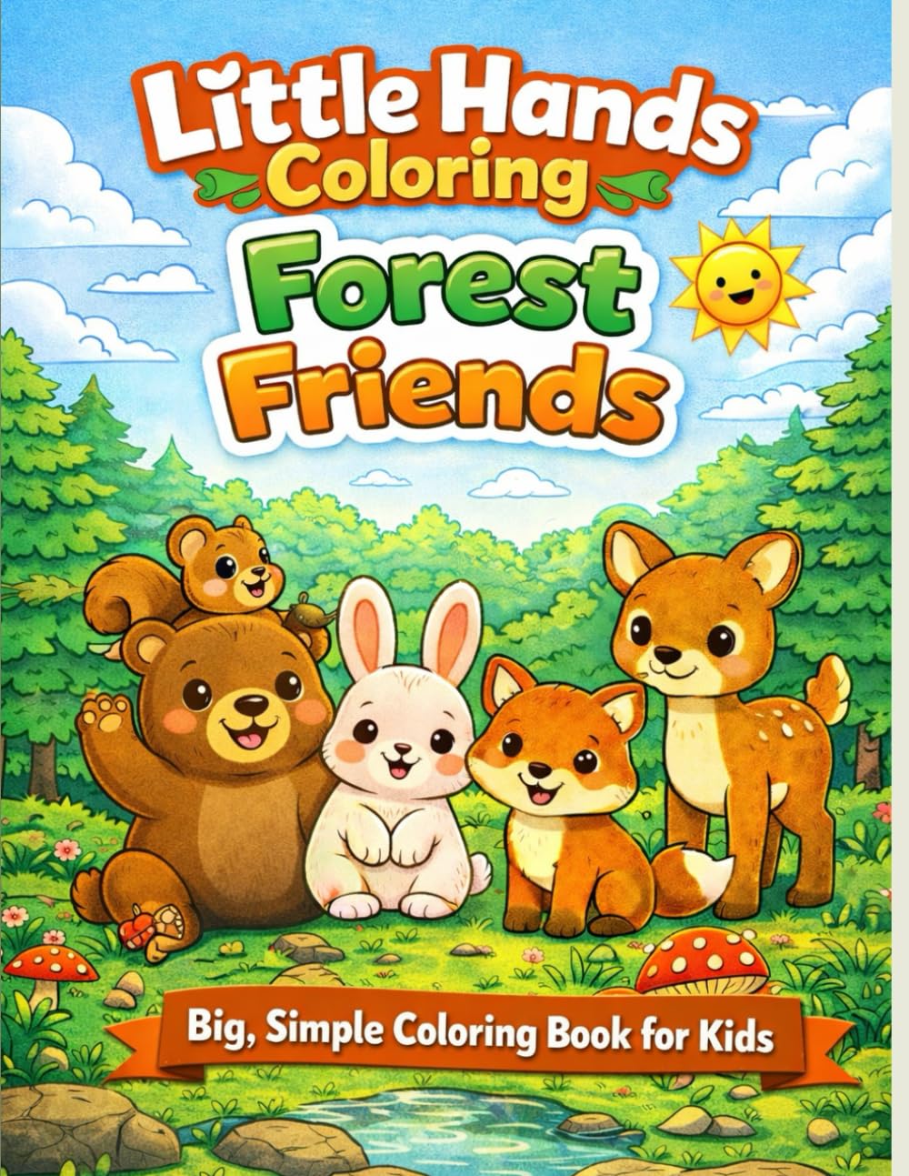 Little Hands Coloring: Forest Friends: Big, Simple Coloring Book for Kids