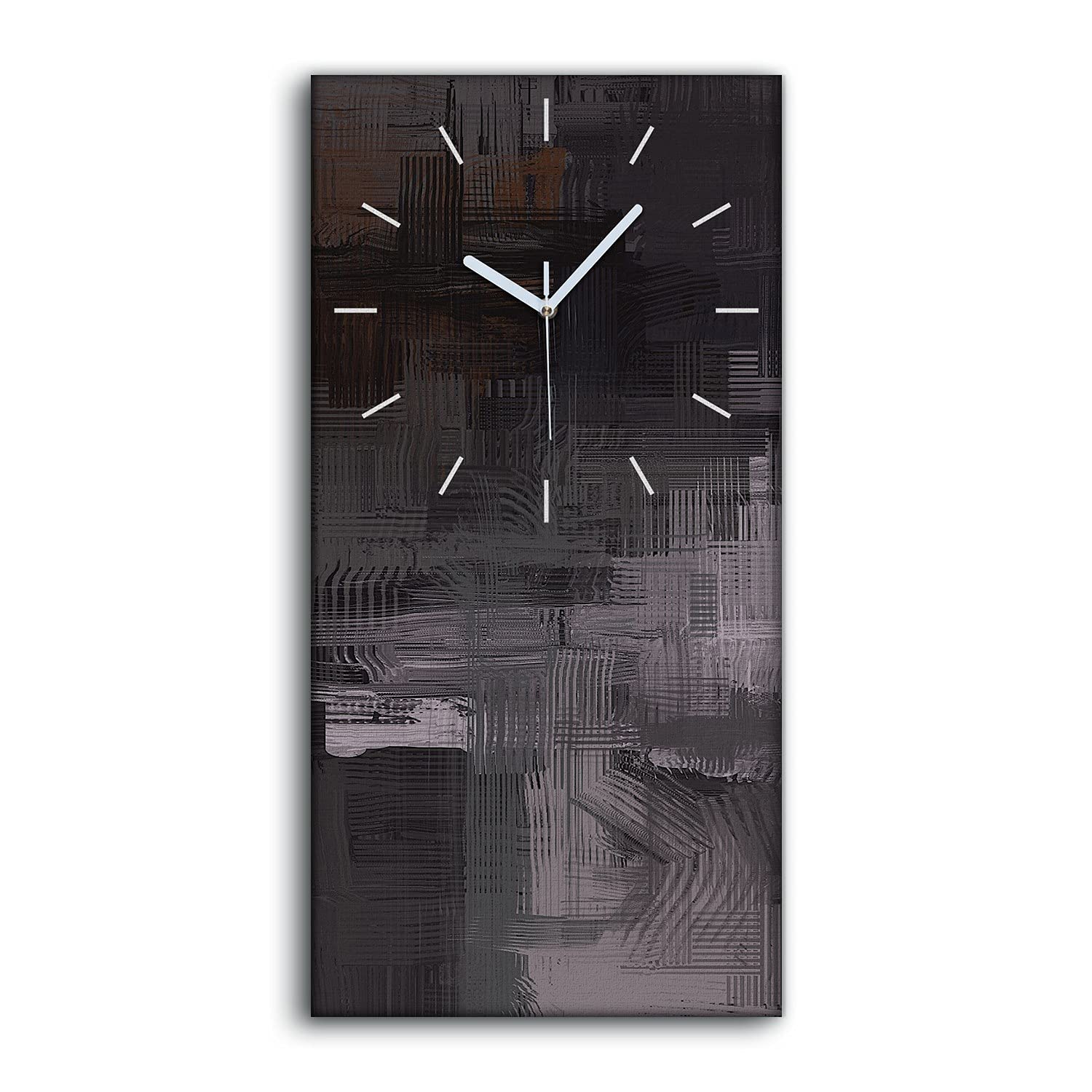 Horloge sur Toile 30x60cm Abstrait Moderne Décoration Murale Salon