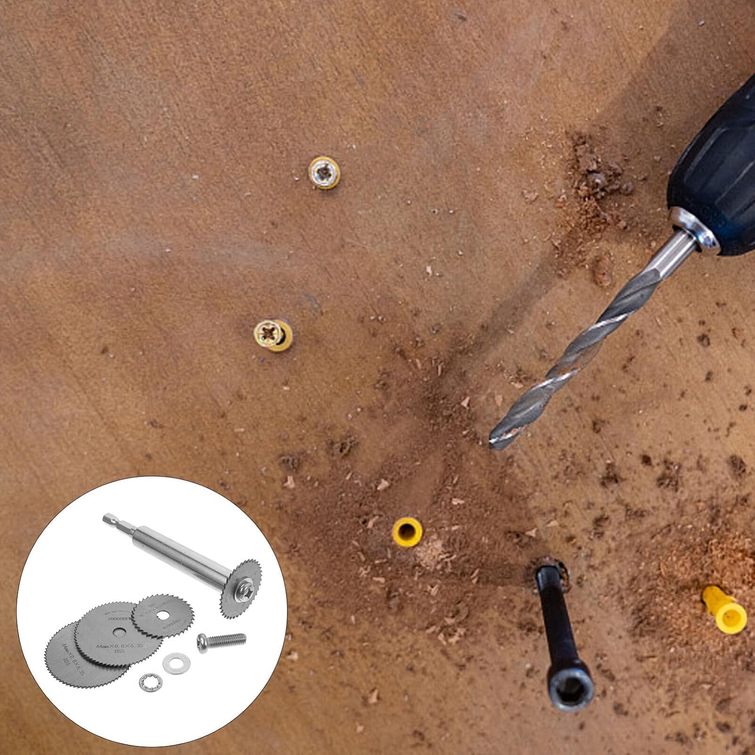 Angoily 1set Saw Drill Attachment Blades Compact and Cutter Tool for Plumbing Easy Installation Construction for Tight Spaces