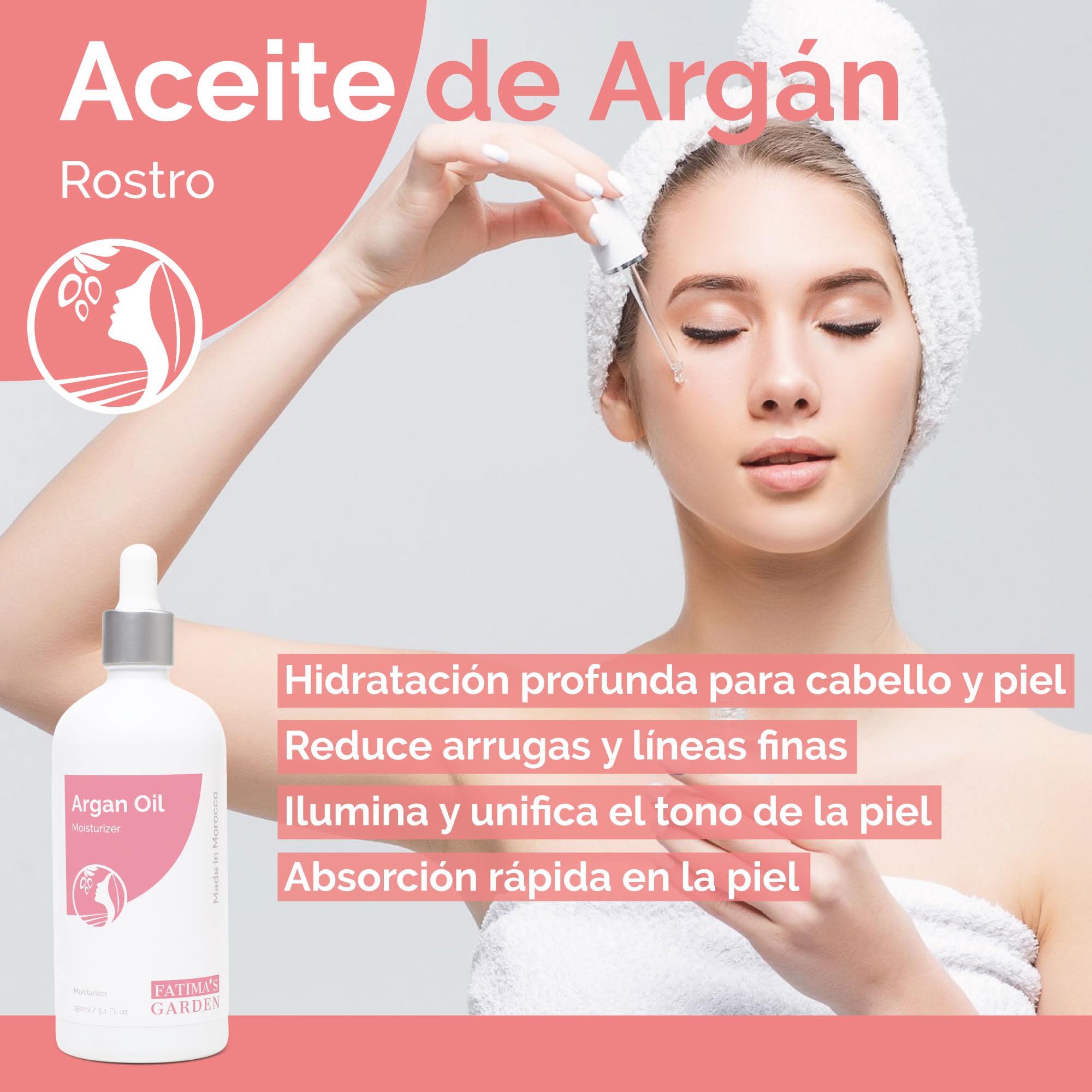 Fatima's Garden Aceite de Argán y Lavanda - Hidratante Calmante, 100ml — view 2