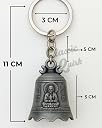 Classic Quirk Silver Monk Guardian Bell for Bike Riders – Premium Metal Protection Charm Bell Keychain for Motorcycles, Luck & Safe Ride Accessory Gift for Bikers (1, Silver Monk) gallery image