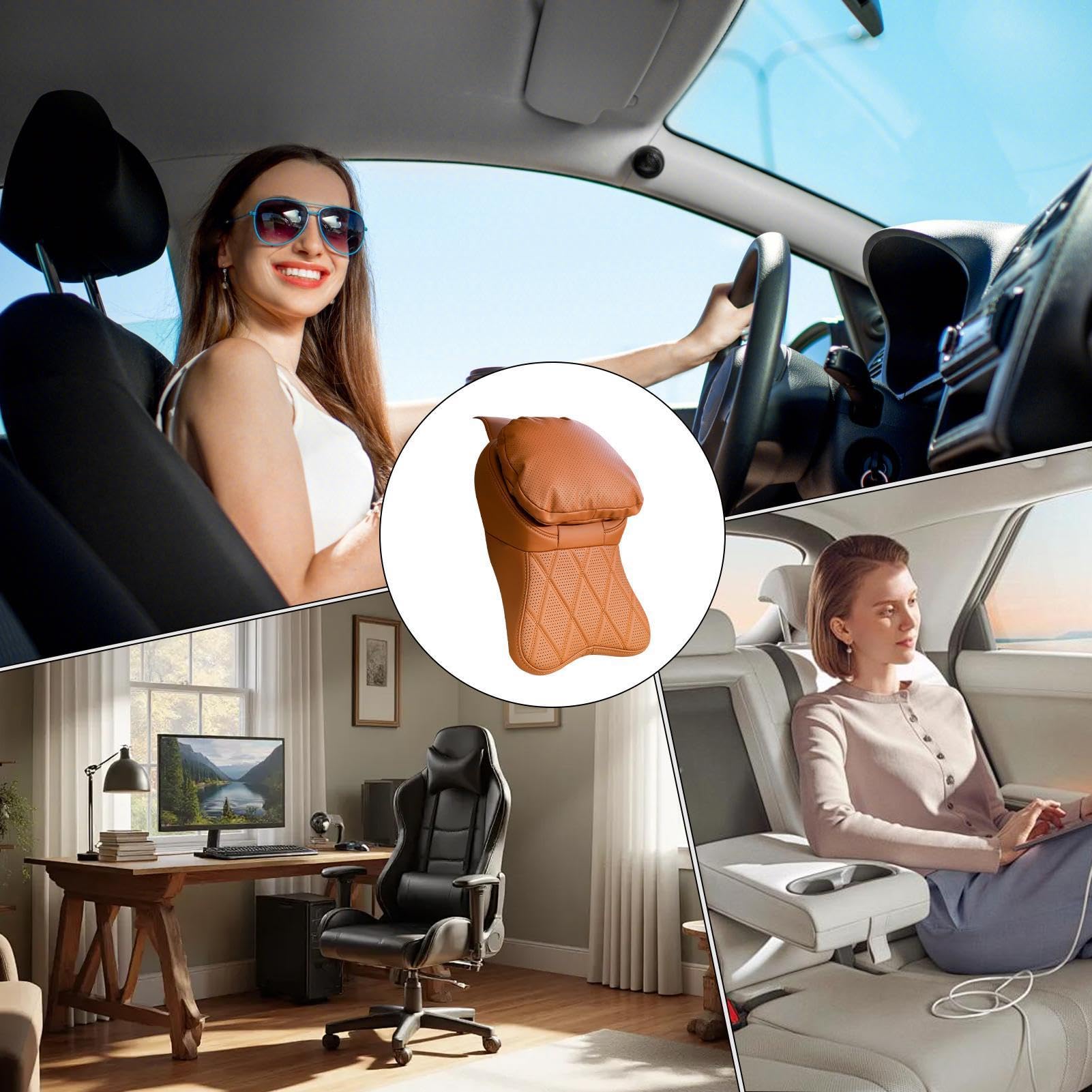 Oreiller De Nuque Voiture Coussin Ergonomique avec Sangle Ajustable | Oreiller Pour Voiture pour la conduite les trajets en camion en avion les déplacements