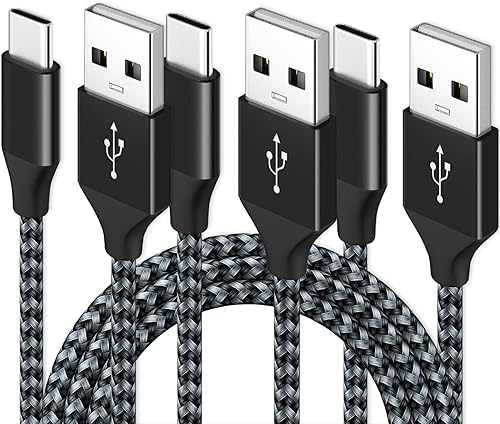 UREHEPO - Cable USB C de carga rápida 3A, paquete de 3, 10 pies, cable de carga USB A a tipo C, cargador USB C compatible con Samsung Galaxy S20 S10 UREHEPO - Cable USB C de carga rápida 3A, paquete de 3, 10 pies, cable de carga USB A a tipo C, cargador USB C compatible con Samsung Galaxy S20 S10
