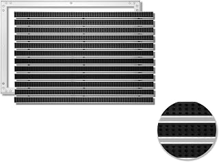 Schmutzfangmatte für Außen zum Einbauen mit Bürste I Bürstenmatte & Alu Fußabtreter für Bodenvertiefung mit Einbau Rahmen Anthrazit 60 x 40 cm