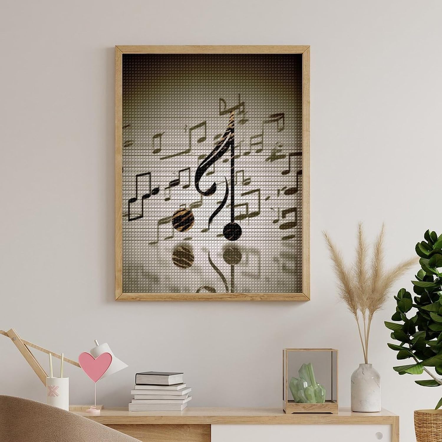 KMRHOUTIQ Music Note 5D Diamond Painting Kit for Adults Beginners DIY Diamond Art Kits with Drill Tools Full Square Drill Dots Big Gem Art by Number Crafts for Home Wall Decoration 12x16 image 5