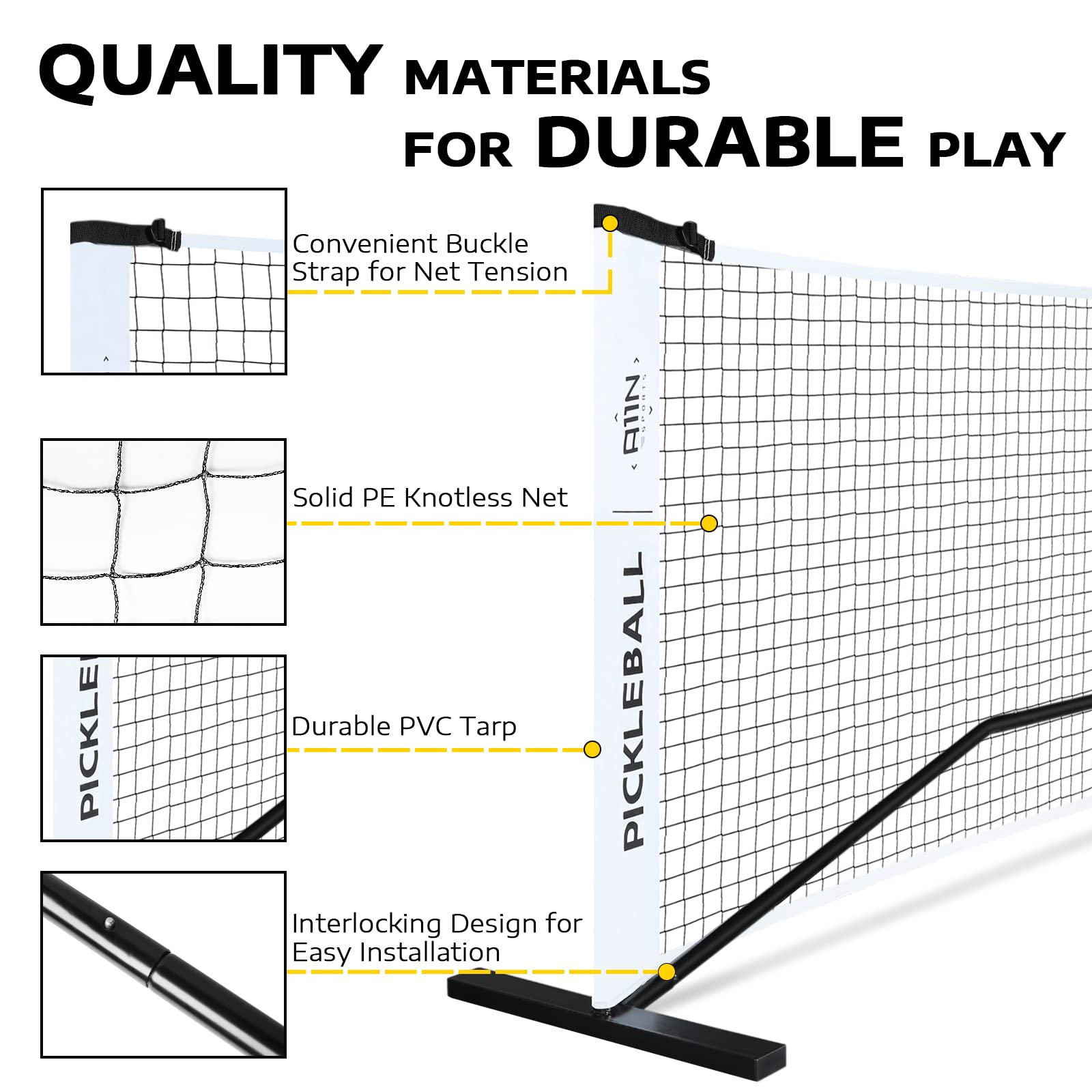 A11N Portable Pickleball Net System