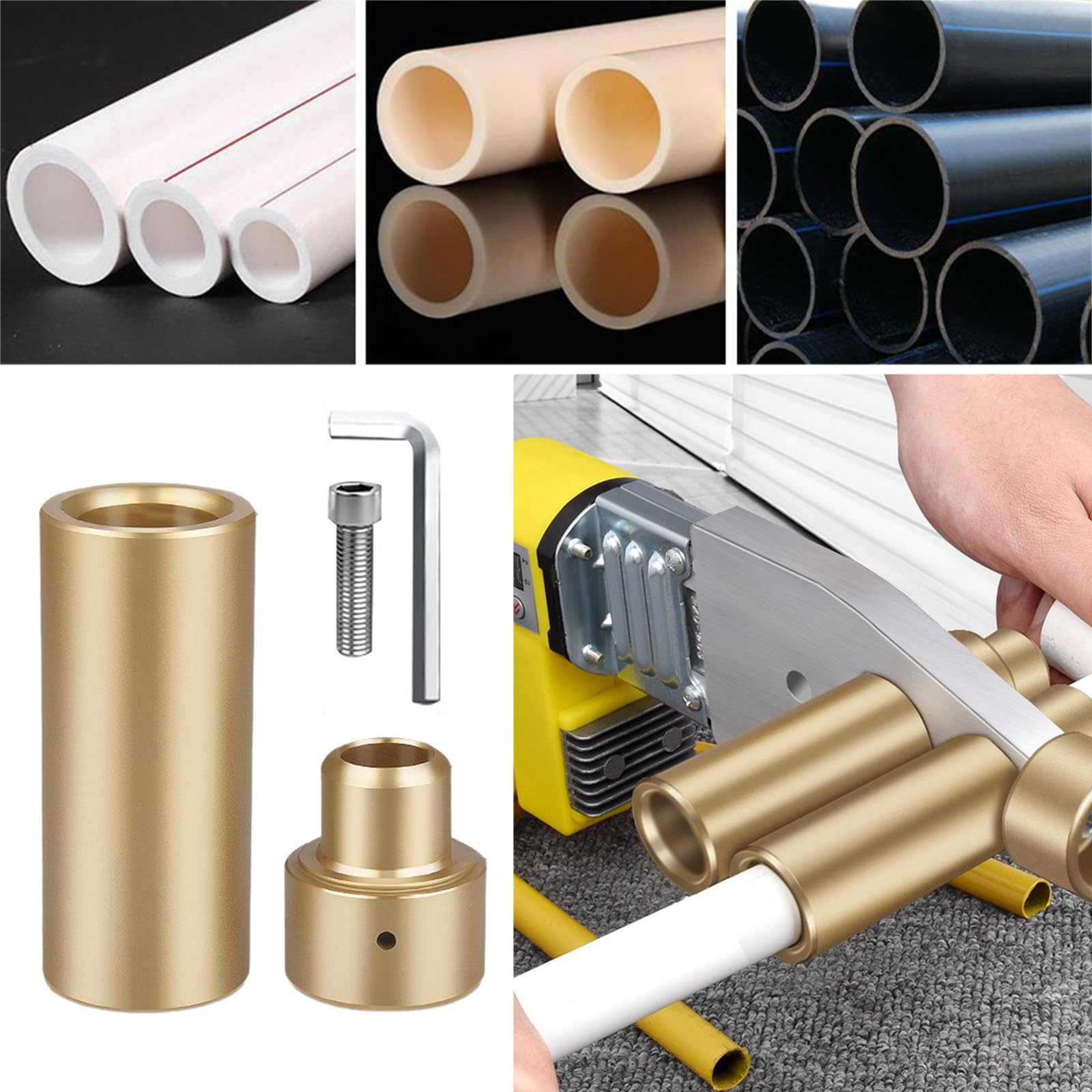 BOLOUY Extended Hot Melt Die Head for Mold Welding Machine Heat Fusions Plumbing Tool for Easily Reach Tight Spots