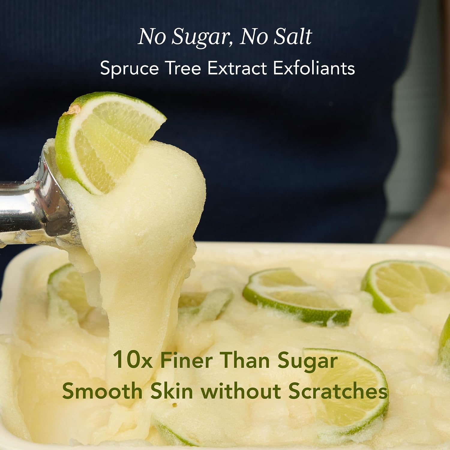 WHIPPED VEGAN SCRUB 210g (7.40 oz) – Soft as Gelato Texture, Enriched with Ceramide, Shea Butter & Niacinamide | 10x Finer than Sugar Scrubs | for Face & Body (Lavocado(Lime + Avocado))