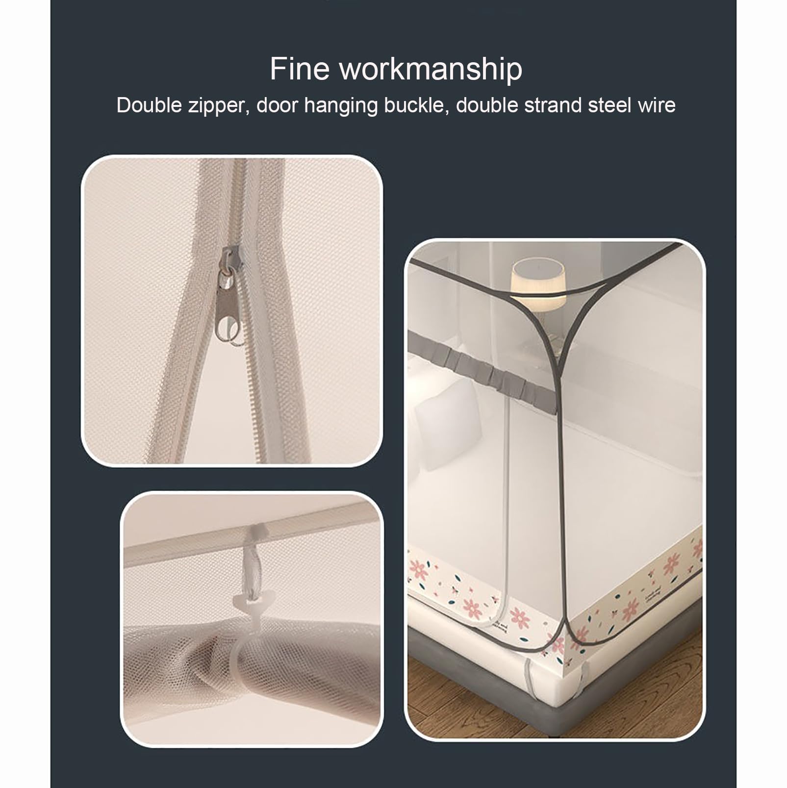 CUTTE Moustiquaire Pliable Auvent de Lit Tente Pop-Up Respirante et Résistante à la Lumière Tente de Lit pour Enfants Tentes de Rêve pour Filles Moustiquaire,F,90x190cm