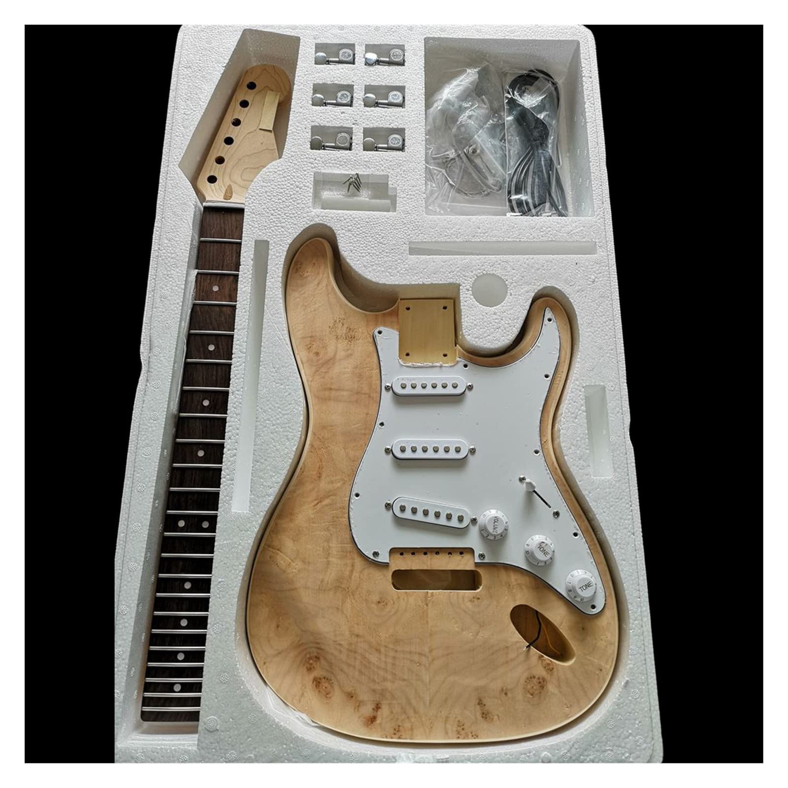 Material De Fabricación De Guitarra Eléctrica De Arce, Madera Maciza, Cuero, Tilo, Cuerpo De Arce Duro, Combinación De Material De Guitarra Eléctrica Adecuada Para ST Cuerpo Guitarra sin terminar Bric