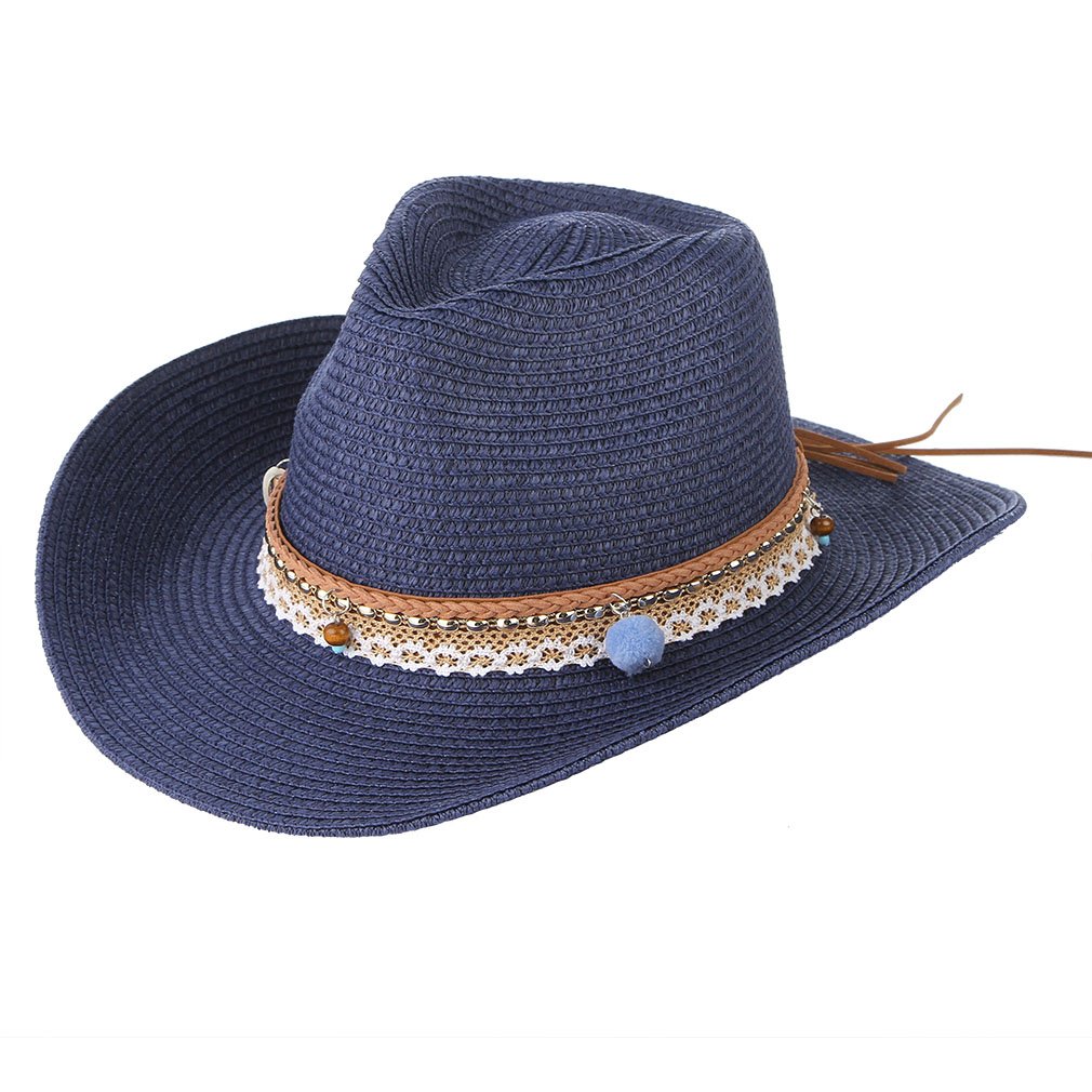 GEMVIE Sombrero de Panamá Unisex Sombrero de Paja Sombrero de Verano Sombrero de Playa de Fedora para Hombres Mujeres