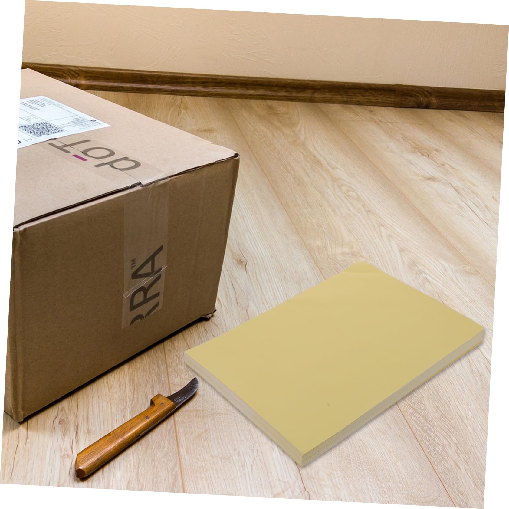 HOMSFOU 100fogli Carta Adesiva Bianca Per Stampante Carta Per Stampante Bianca Da Stampa Adatta Per Etichette e Progetti Diy