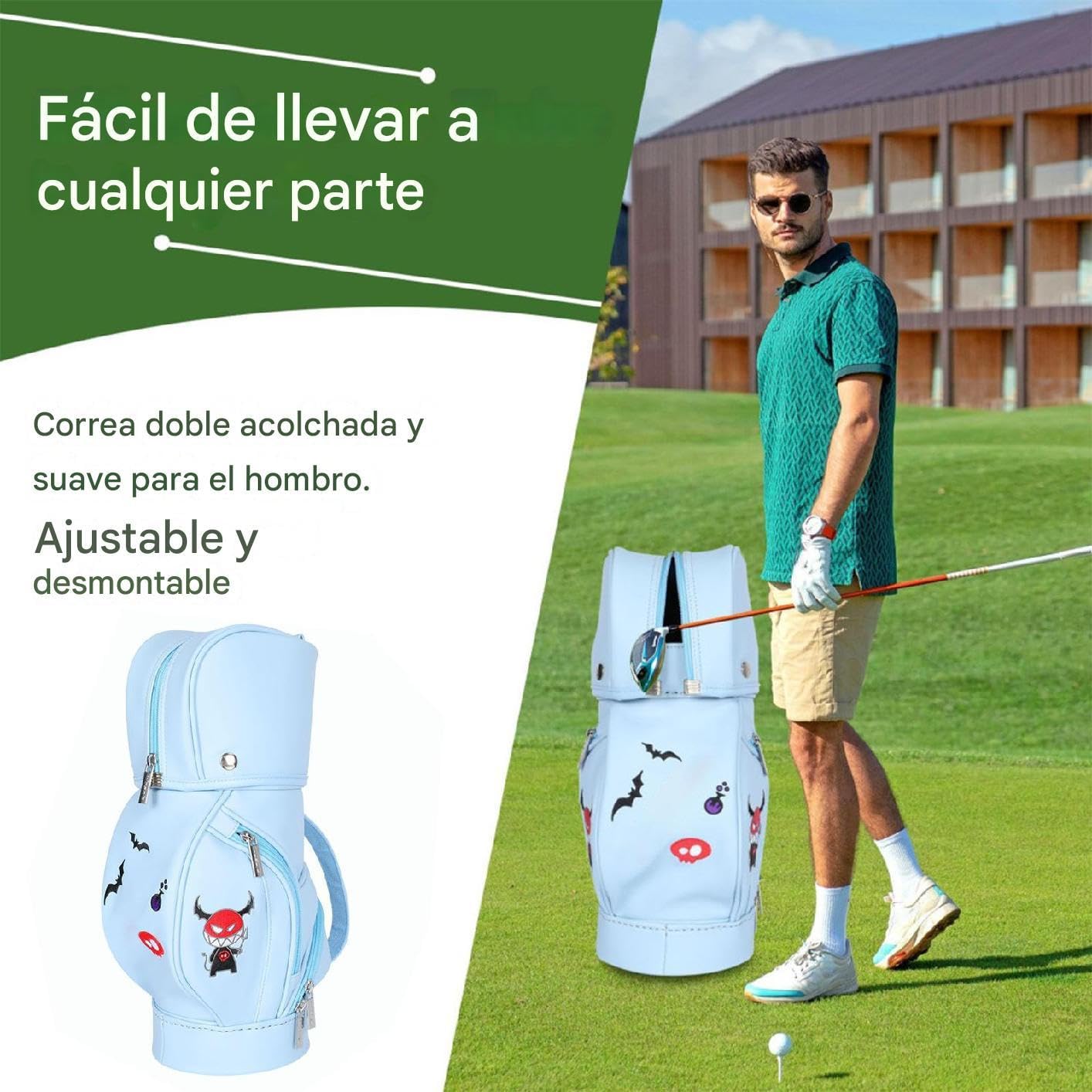Podróżny Golf - Mały i elegancki organizer z wieloma kieszeniami - Wózek dla kobiet - dla entuzjastów kobiet i prezent rodzinny
