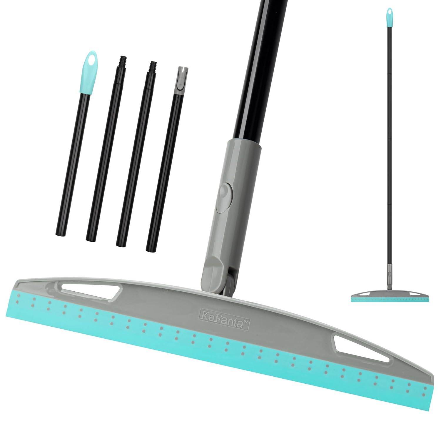 Multifunction Magic Broom Silicone Floor Squeegee Broom with 59 Long Handle Scraping Broom for Floor Bathroom Kitchen Shower