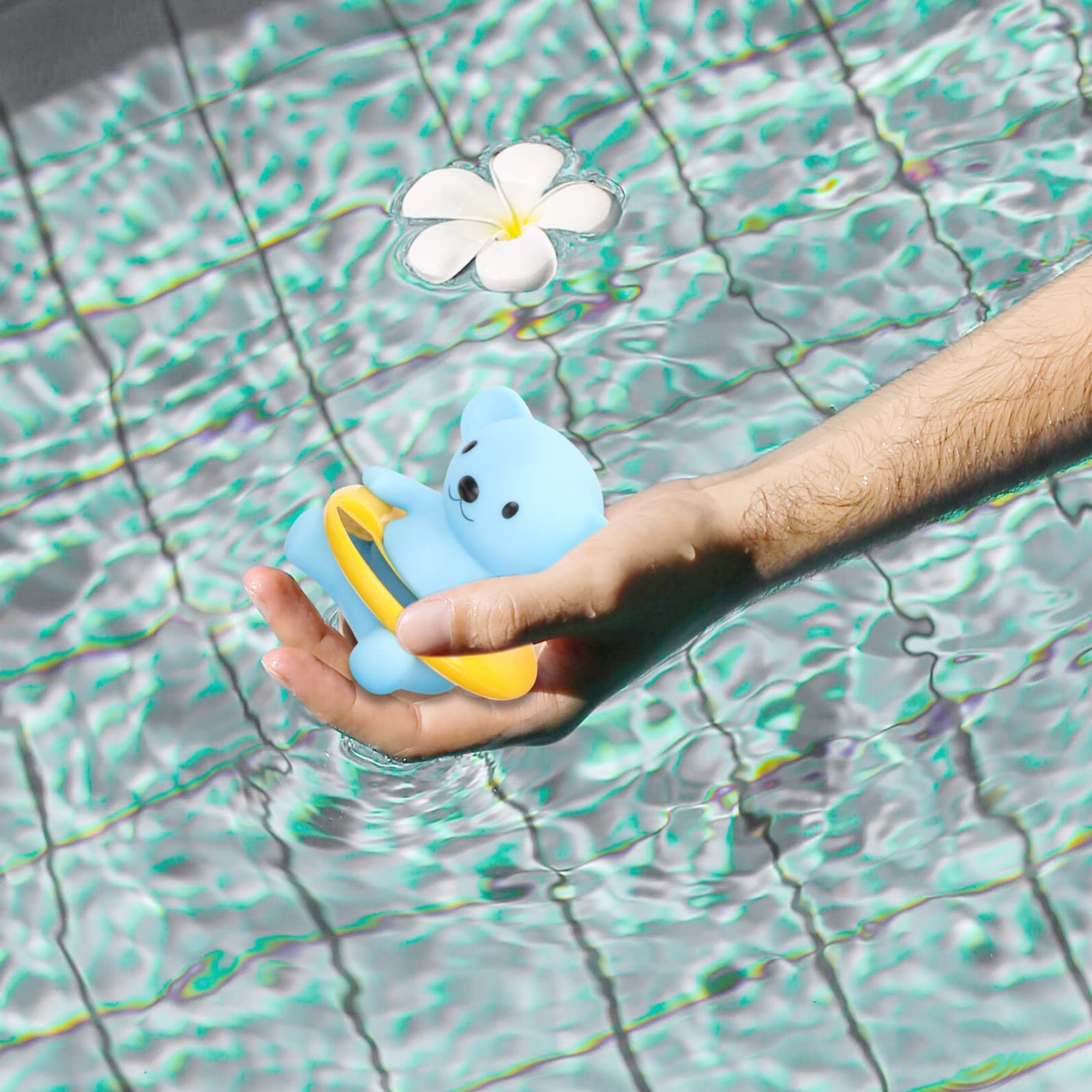 Cabilock 2 Pz Termometro Per Acqua Bagno Galleggiante Temperatura Vasca Di Sicurezza Digitale Bagnetto in Silicone Bambino Materia Abs Elettronico Sensore Di Temperatura Dell'acqua