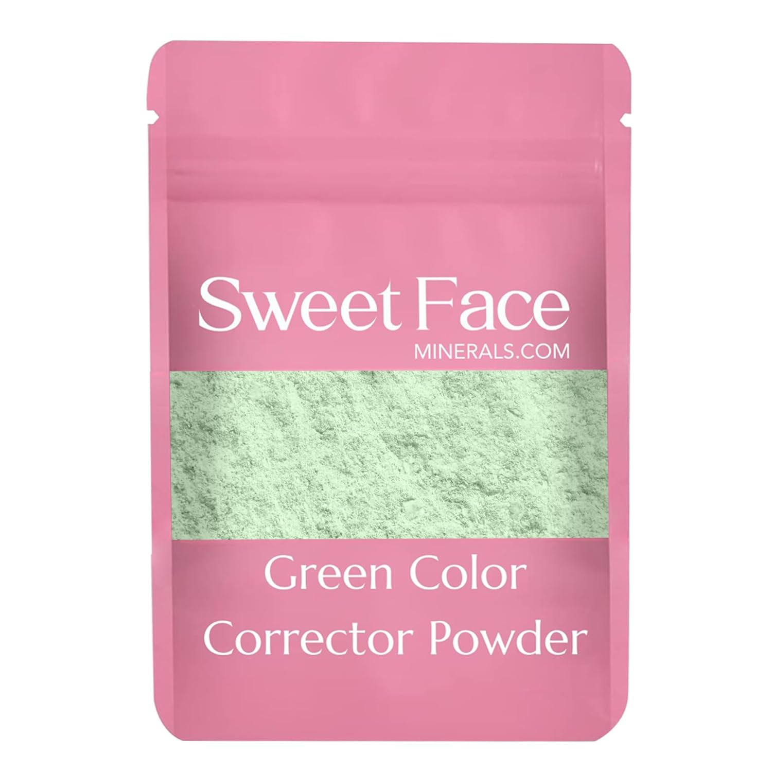 Green Corrector 1 Pound Bag Bulk Refill Resealable Pouch by Sweet Face Minerals Redness Concealer For Face