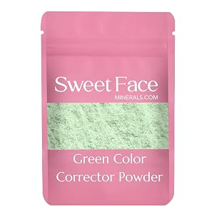 Green Corrector 1 Pound Bag Bulk Refill Resealable Pouch by Sweet Face Minerals Redness Concealer For Face