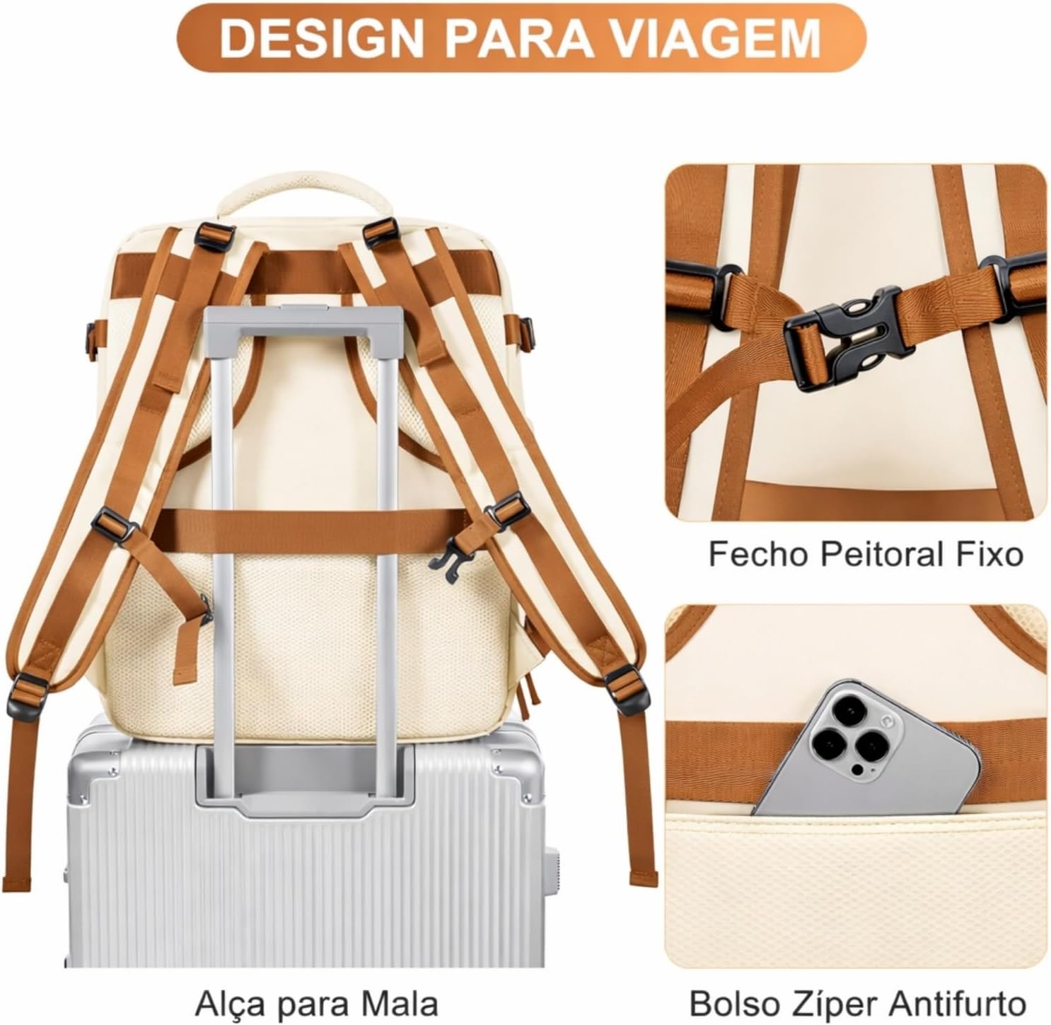 Mochila Viagem Avião Viral Elegante Low Cost Compartimento para Sapatos para Notebook para Objetos Úmidos Saída USB Mochila Viagem Avião Viral Elegante Low Cost Compartimento para Sapatos para Notebook para Objetos Úmidos Saída USB