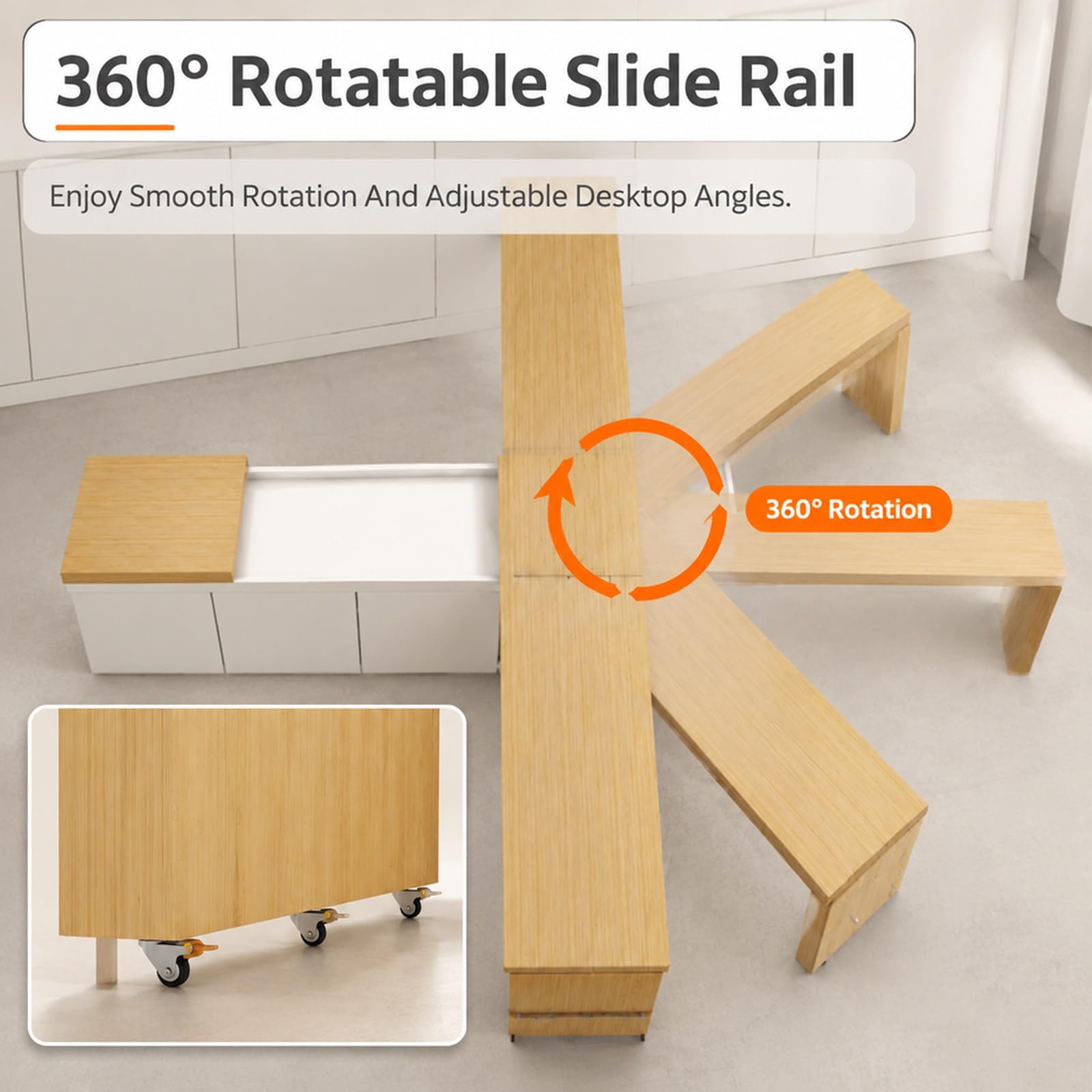 Guias Correderas Systems De Riel Deslizante Para Mesa Giratoria, Extensión De Mesa De Comedor Para Isla De Cocina, Accesorios Deslizantes