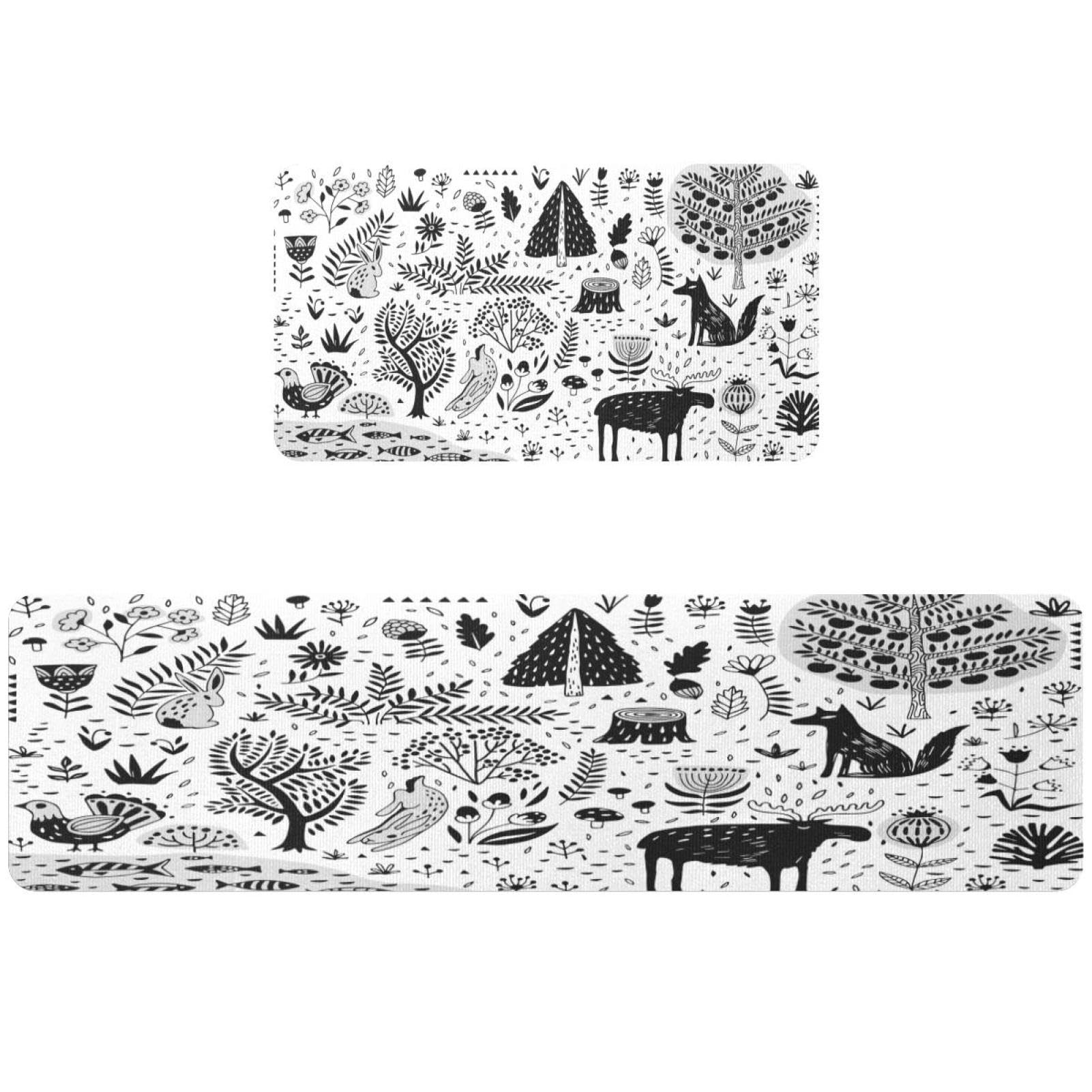 Tapis de cuisine lavable antiderapant tapis couloir buanderie lot de 2