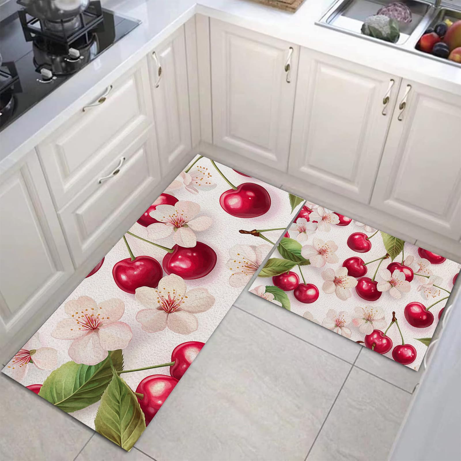 Tapis de cuisine anti-fatigue imperméable 43x150cm et 43x75cm antidérapant Sakura