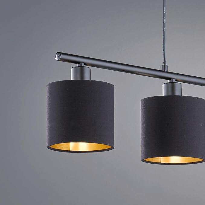 RL LIVE YOUR LIGHT Reality R30334079 Lampen Tommy Hanglamp, Metaal, Mat Zwart-Goudkleurig photo 3