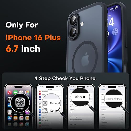 Miniatura 217 de TOCOL Funda magnética para iPhone 15 Pro Max, protección completa mejorada de la cámara, compatible con Magsafe, protección contra caídas, funda