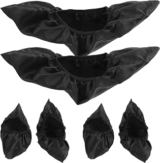 BESPORTBLE 3 Pairs Figure Skate Blade Guards PVC Foldable Black Shoe Covers