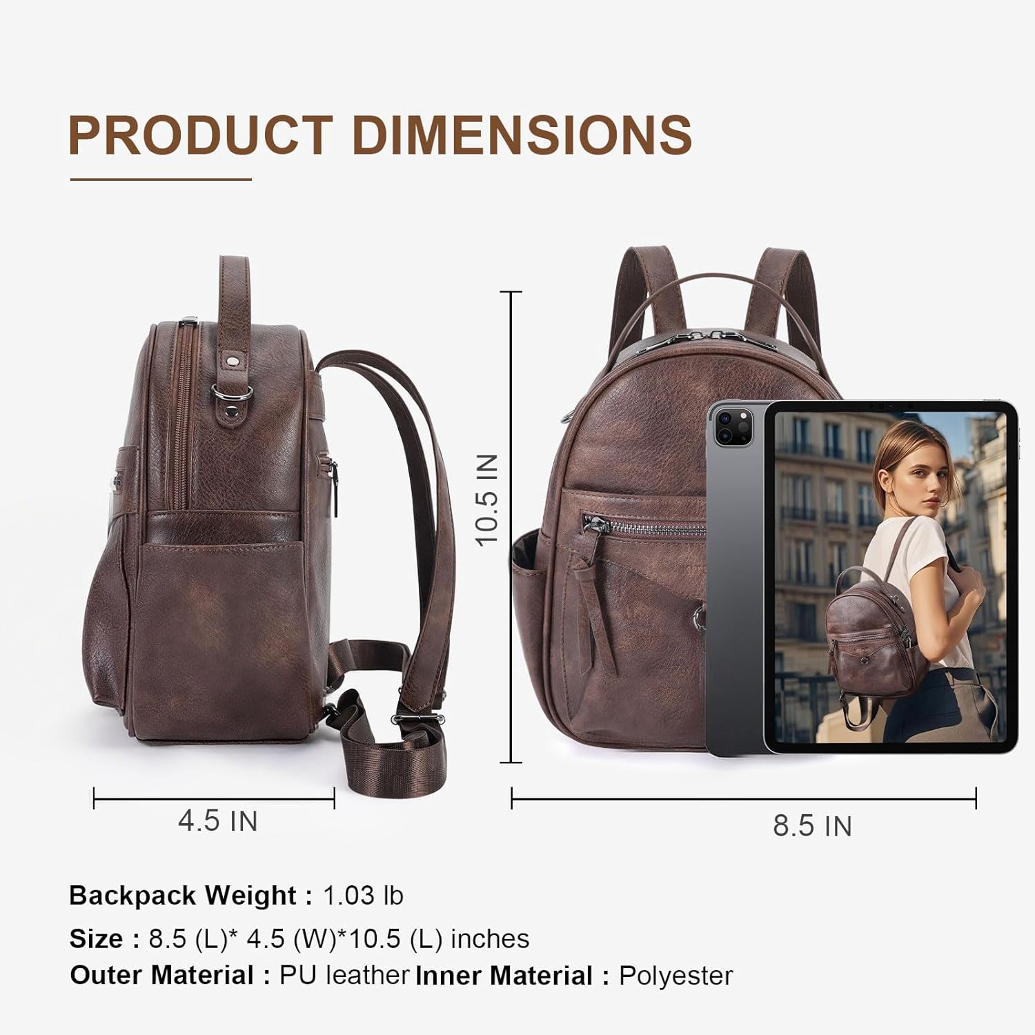Mini Backpack Purse for Women Fashion Cute Small Travel Backpacks Daypacks Shoulder Handbag - Image 3