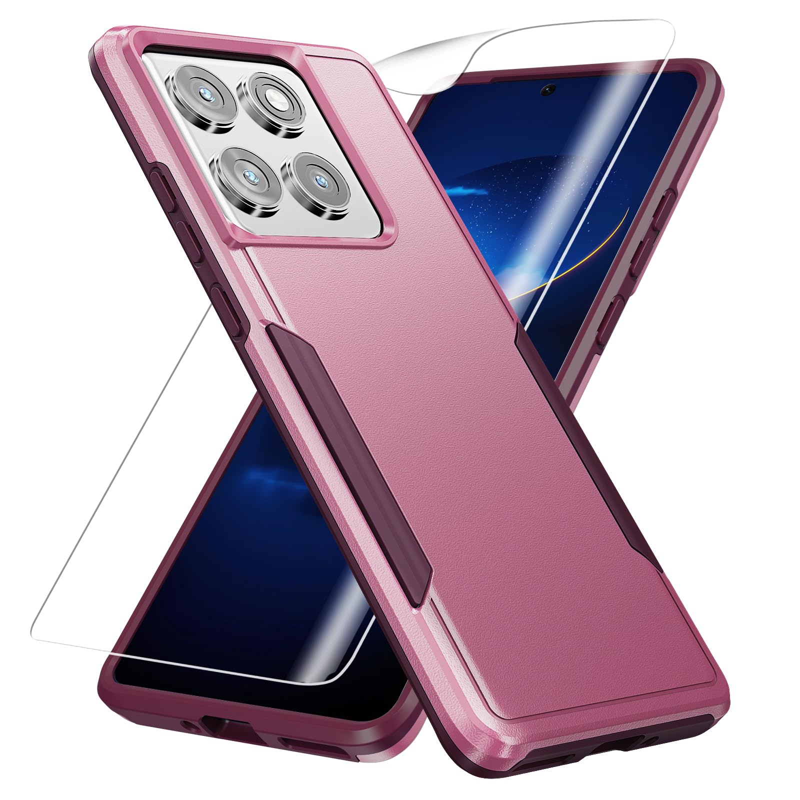 Warsia for Motorola Edge 2025 Case, with HD Screen Protector [Military Grade Drop Tested] Heavy-Duty Tough Rugged Shockproof Protective Case for Moto