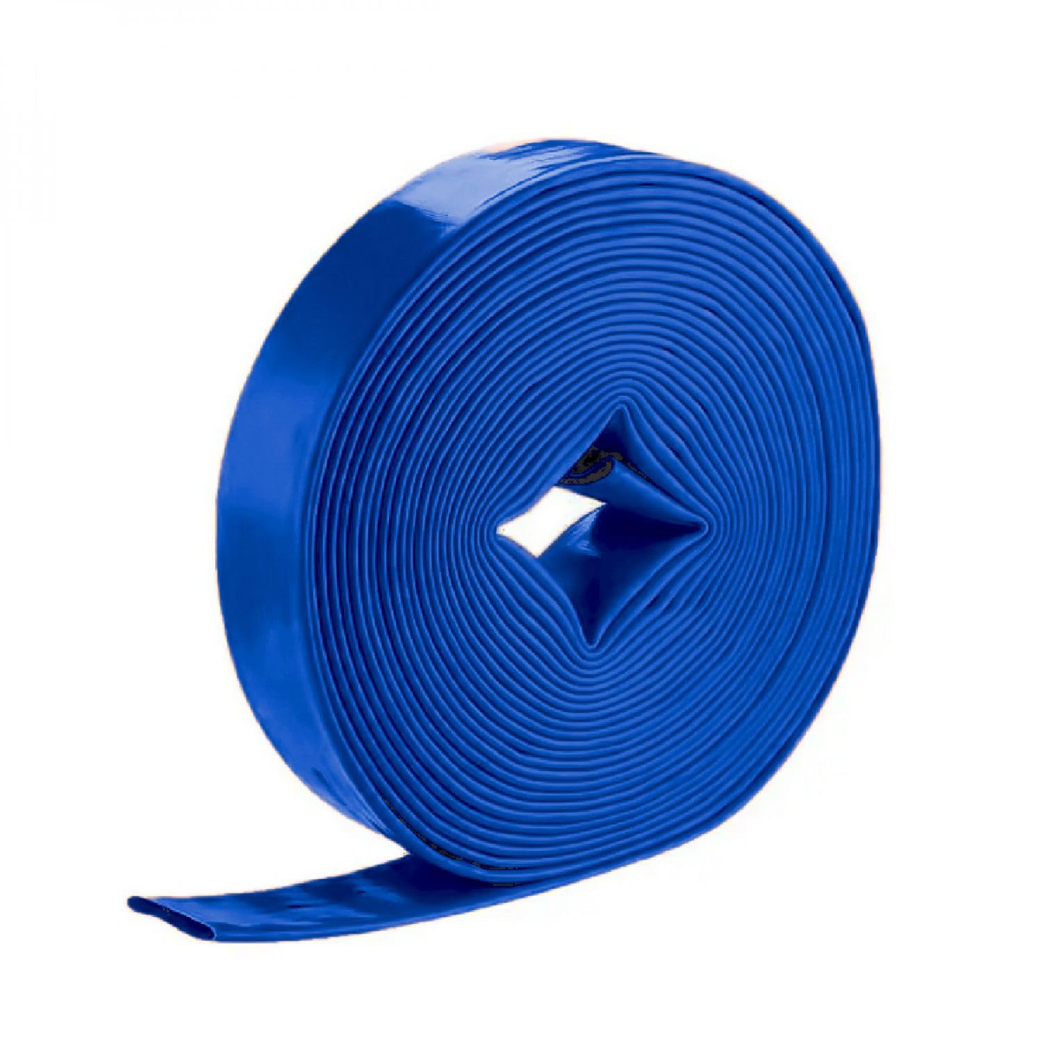Linxor - Tuyau de refoulement, d'arrosage plat en PVC - Bleu - Plusieurs tailles