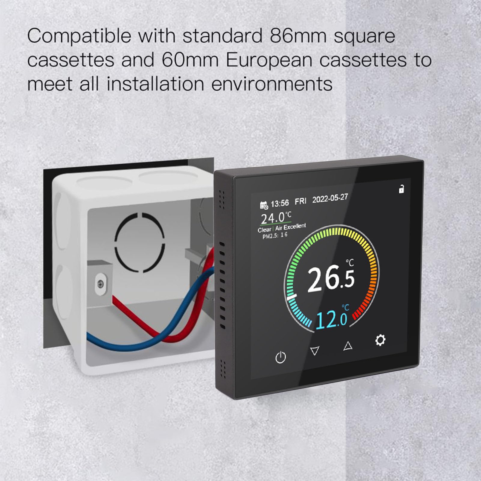 EMUKOEP Termostato Digital Inteligente Instalación Fácil y Eficiente Control Preciso para Uso Doméstico