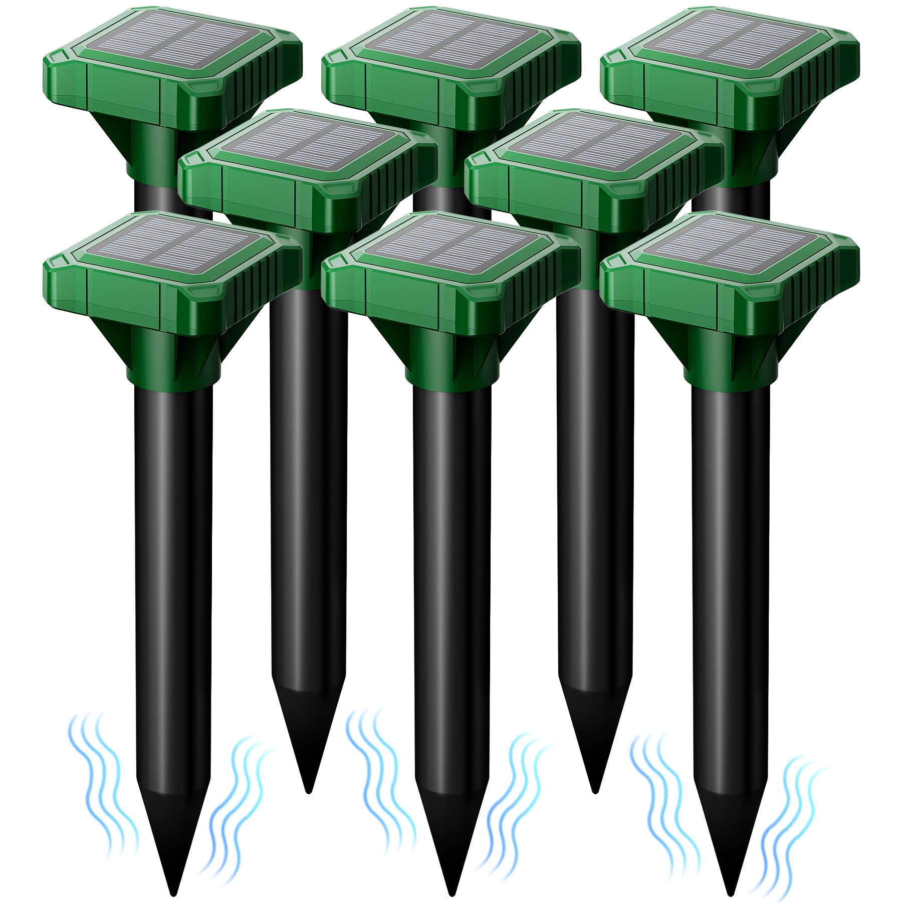 Peepst Solar Powered Mole Repeller (8-Pack, Jade)