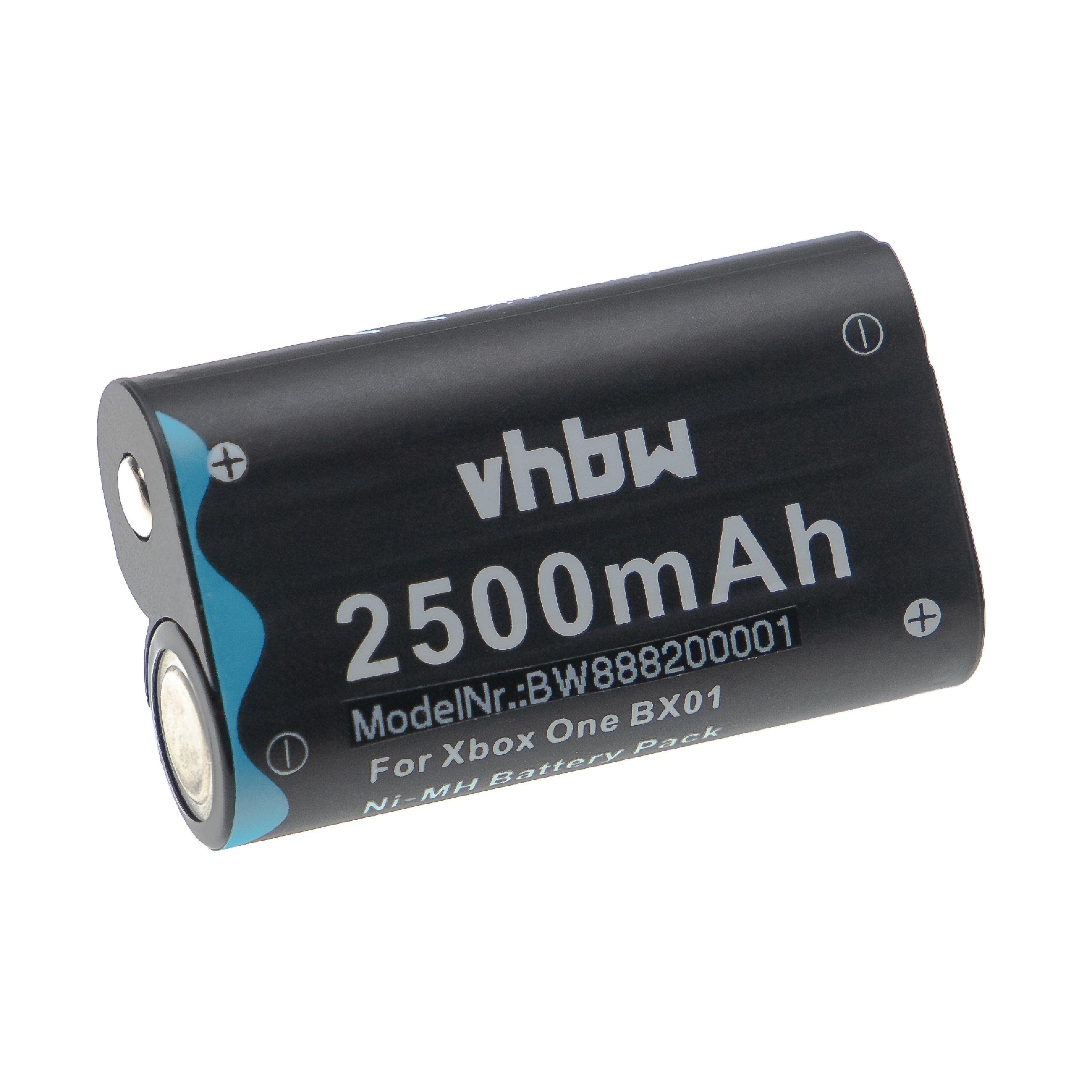 vhbw Batería Recargable Compatible con Microsoft Xbox One, One Elite, One S, One X Mando (2500 mAh, 2,4 V, NiMH)