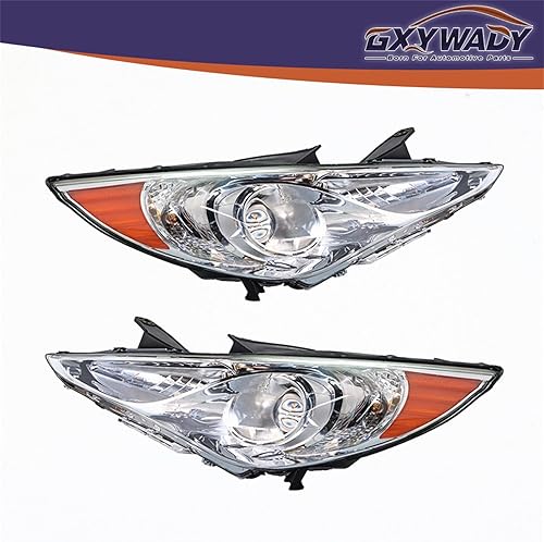 Miniatura 2 de GXYWADY Reemplazo del conjunto de faros delanteros del lado del conductor del pasajero para Sonata 2011 2012 2013 2014 par de faros delanteros