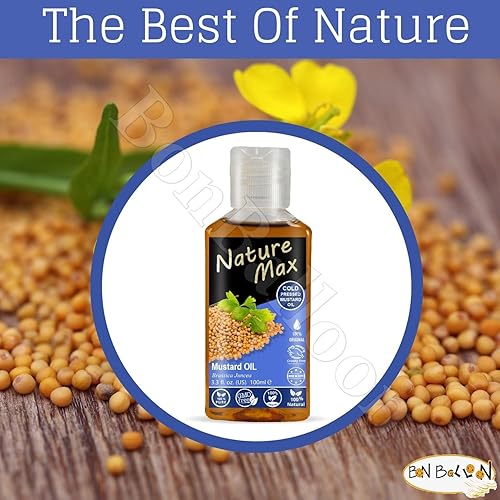 Miniatura 5 de Nature Max Aceite de mostaza Aceites esenciales puro natural sin diluir puro para el cabello, la piel, alimentos y cuidado de la cocina prensado en
