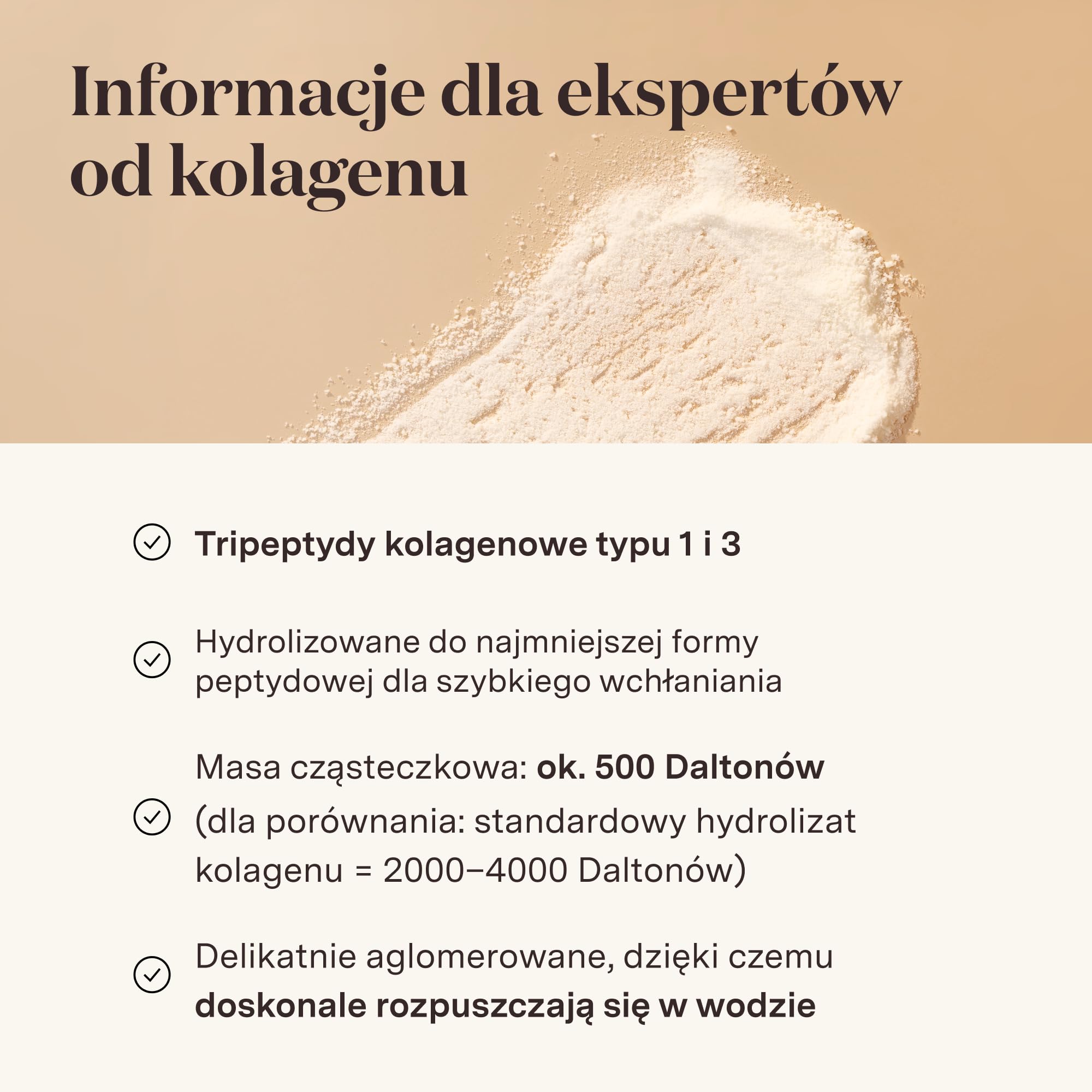 Glow25® Kolagen Intensiv [30 saszetek] – z tripeptydami, witaminą C, cynkiem i biotyną – premium hydrolizat kolagenu – peptydy typu 1 i 3 – dobra rozpuszczalność